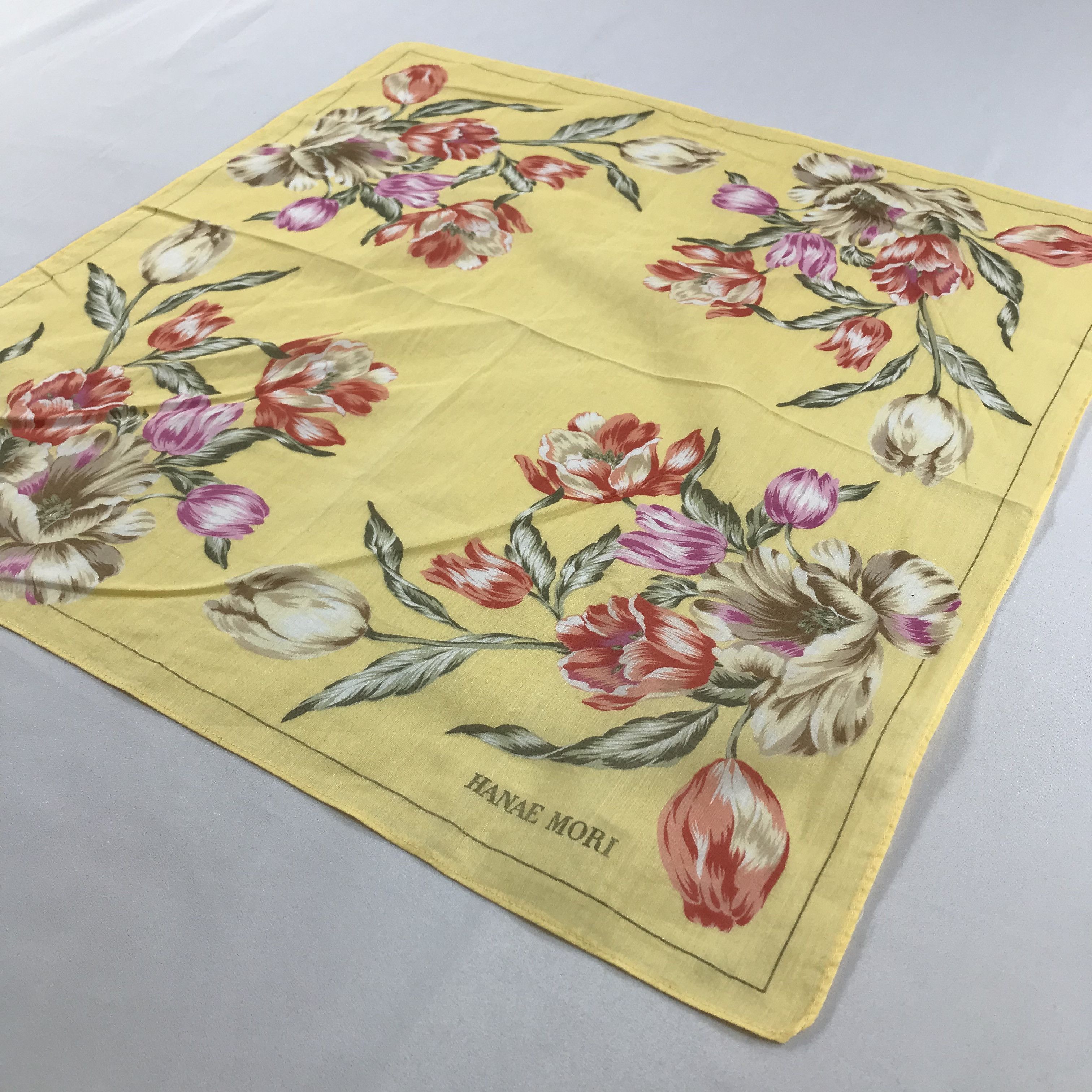 Hanae Mori × Vintage Hanae Mori Bandana / Handkerchief / Neckerchief - S2107 Size ONE SIZE - 2 Thumbnail