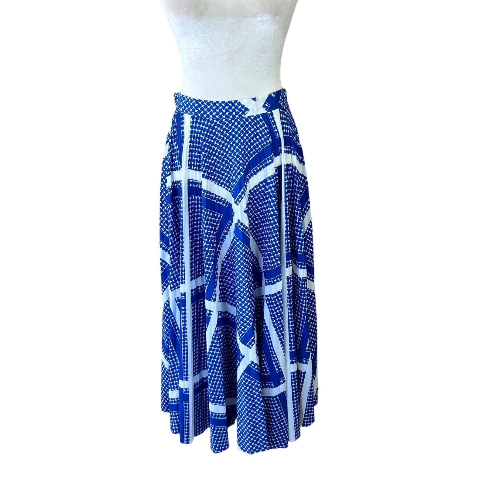 MSGM MSGM Pleated Skirt 42 8 US Blue White Plaid Avant Garde Twee Size 30" / US 8 / IT 44 - 8 Thumbnail