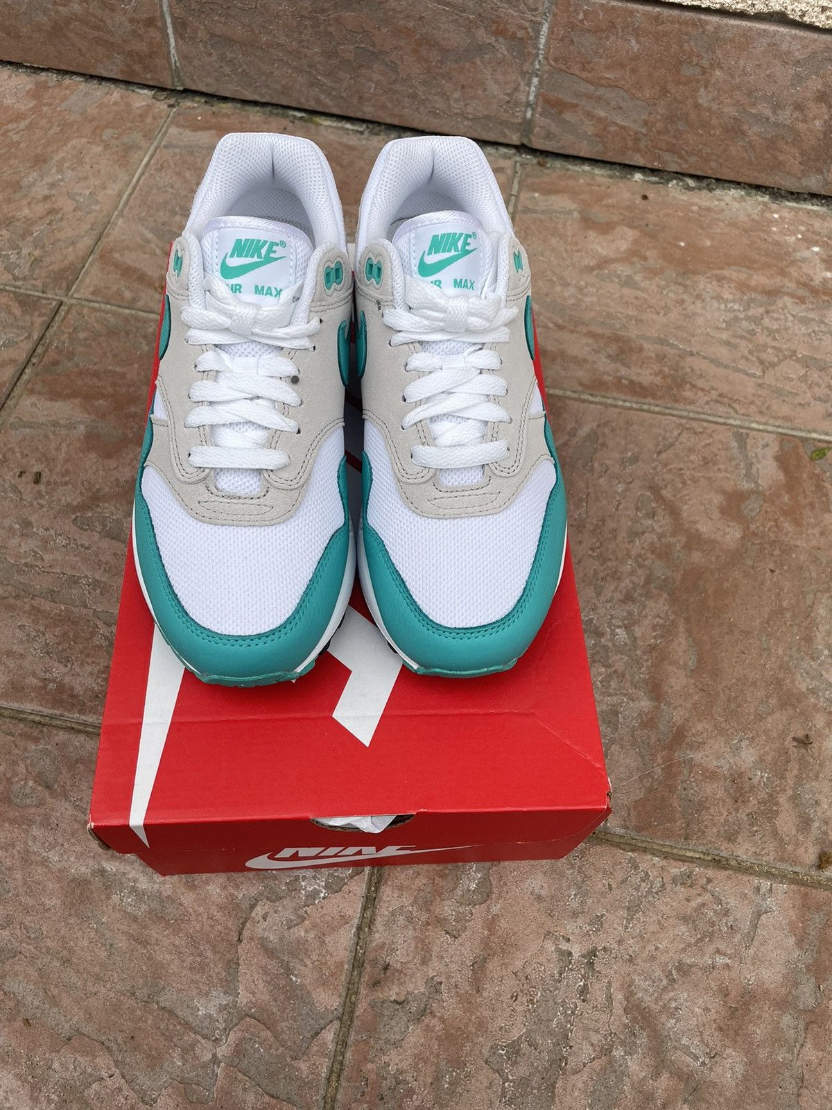 Nike Air Max one white and grey jade blue Size US 7.5 / IT 37.5 - 4 Thumbnail