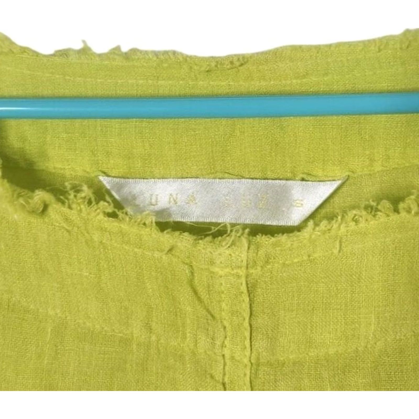 Vintage Luna Luz Womens S Blouse Linen Yellow Long Sleeve Oversized Shirt Top Size S / US 4 / IT 40 - 5 Thumbnail
