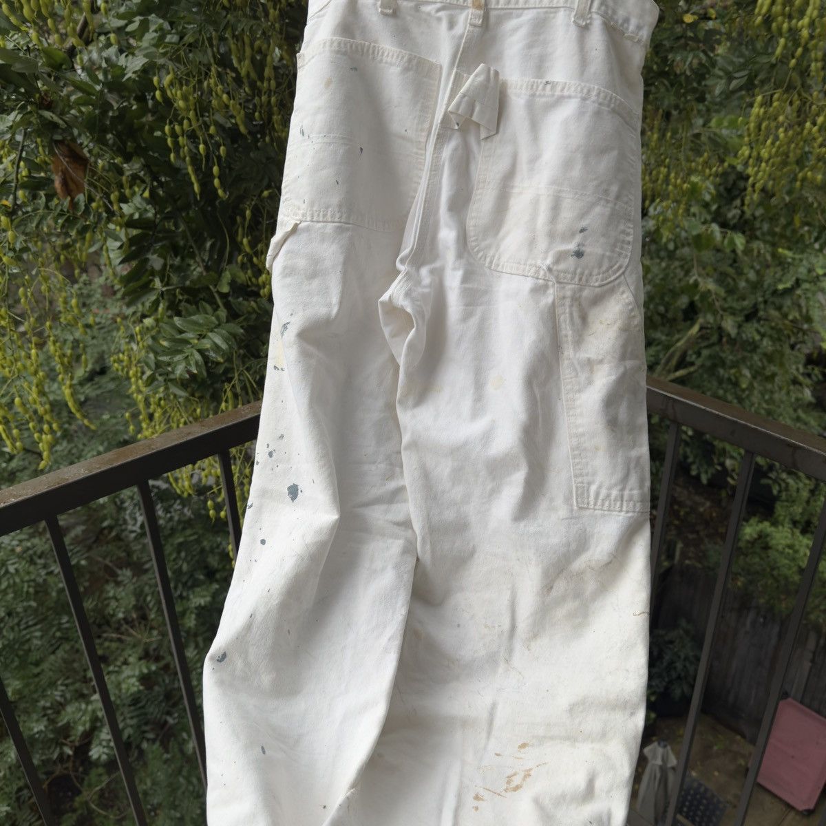 Vintage Thrashed Faded Paint Splattered Work Pants ERD Grunge RRL Size US 30 / EU 46 - 8 Thumbnail