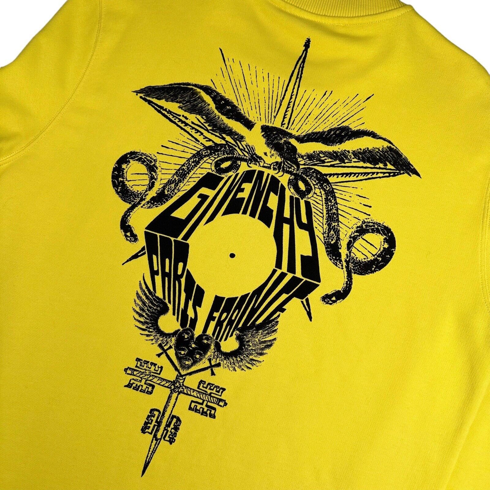 Givenchy Givenchy Size S Sweatshirt Oversized Yellow Logo Eagle Snake Size US S / EU 44-46 / 1 - 7 Thumbnail
