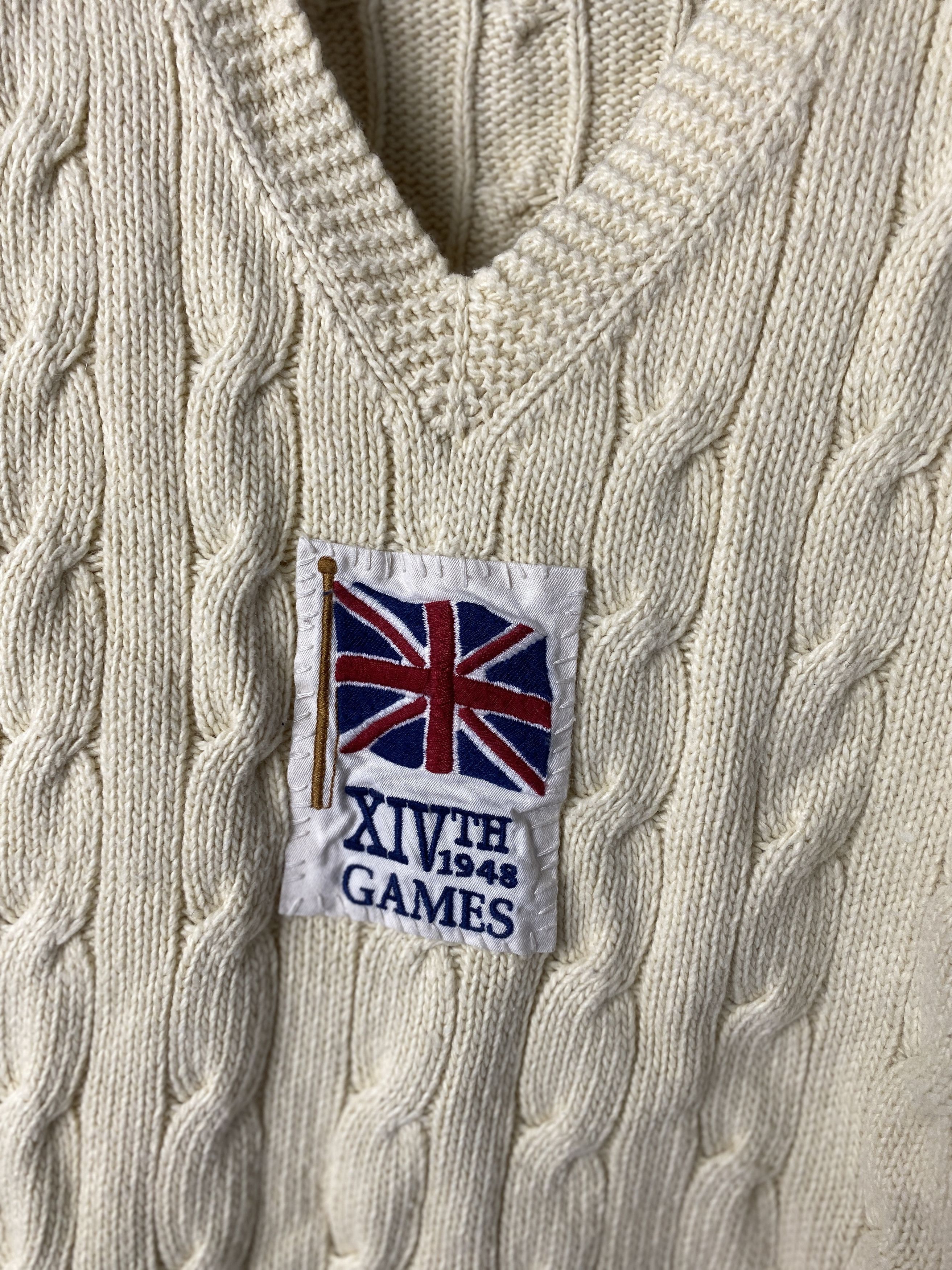 Polo Ralph Lauren Polo Ralph Lauren XIV Games vintage vest sweater cable Size M / US 6-8 / IT 42-44 - 2 Thumbnail