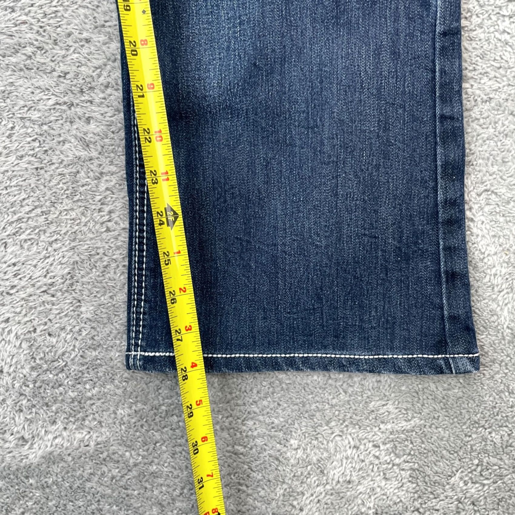 Vintage Love Nation Angel Wings Jeans Womens 12 Bootcut Embroidered Beaded 5-Pocket Denim Cotton Polyester Spandex Blue Size 34" / US 12 / IT 48 - 7 Thumbnail