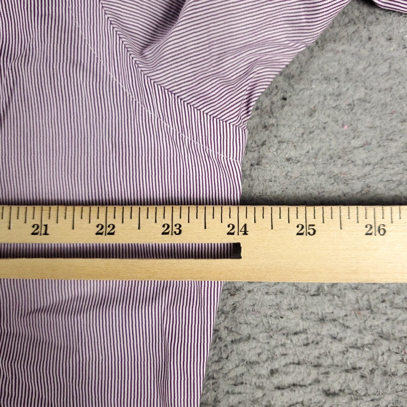 Ralph Lauren Ralph Lauren Shirt Mens 15.5 Purple Striped Dress Button Up Long Sleeve Size 40R - 5 Thumbnail