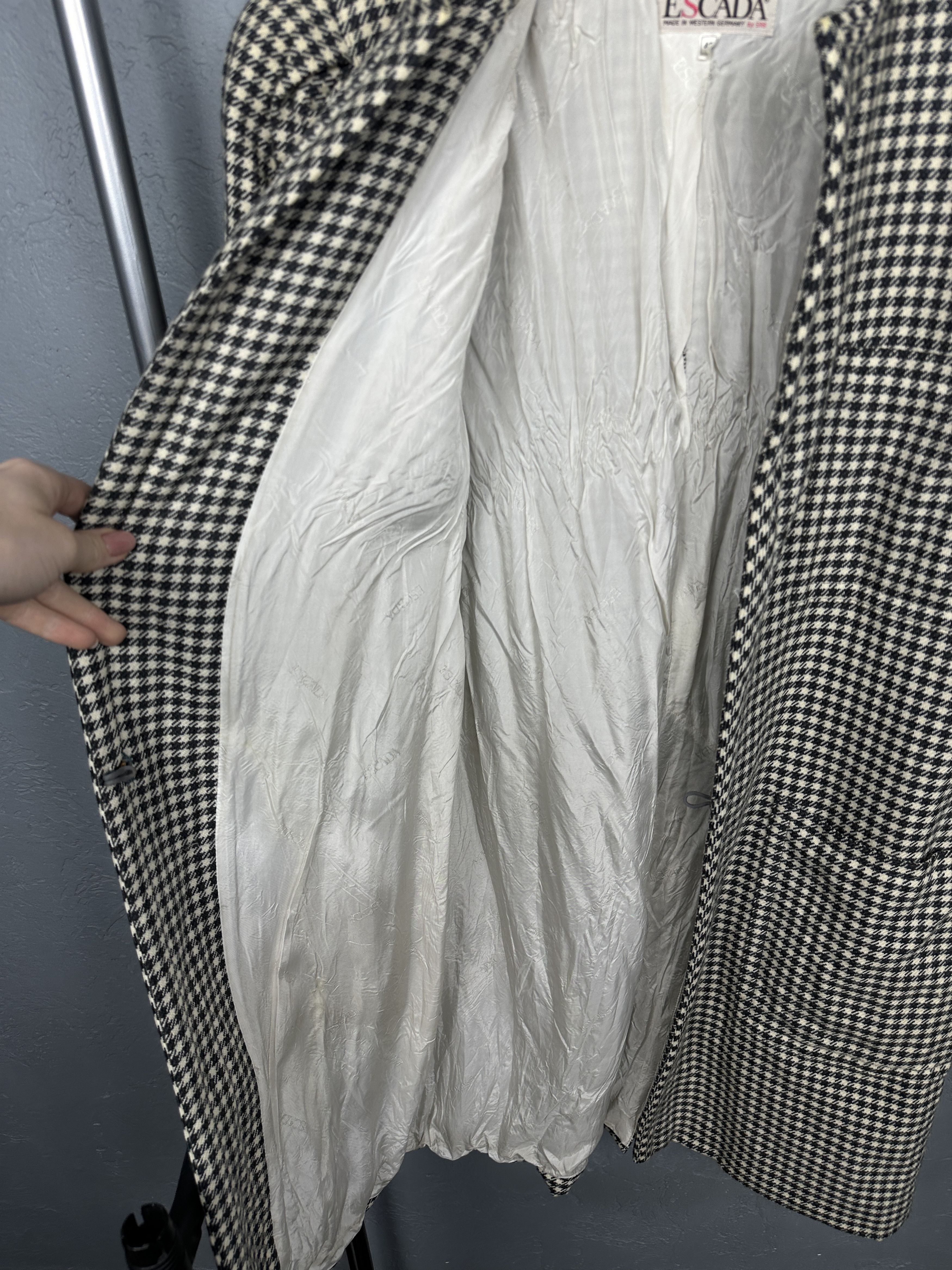 Escada Escada 80s Vintage Womens Wool Coat Jacket Size M / US 6-8 / IT 42-44 - 8 Thumbnail