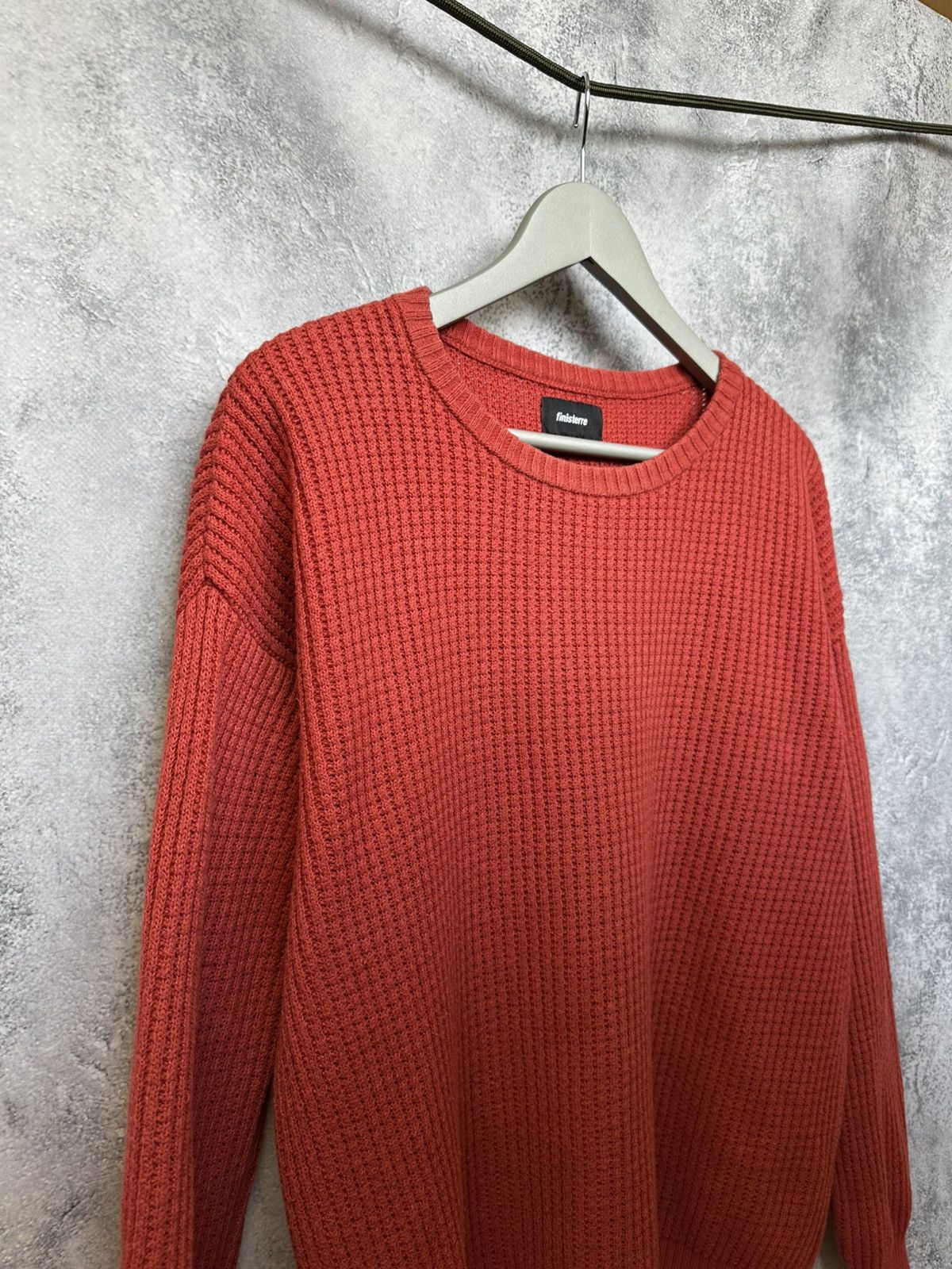 Finisterre Finisterre Waffle Knit Plaid Sweater Jumper Orange LS Size M / US 6-8 / IT 42-44 - 4 Thumbnail
