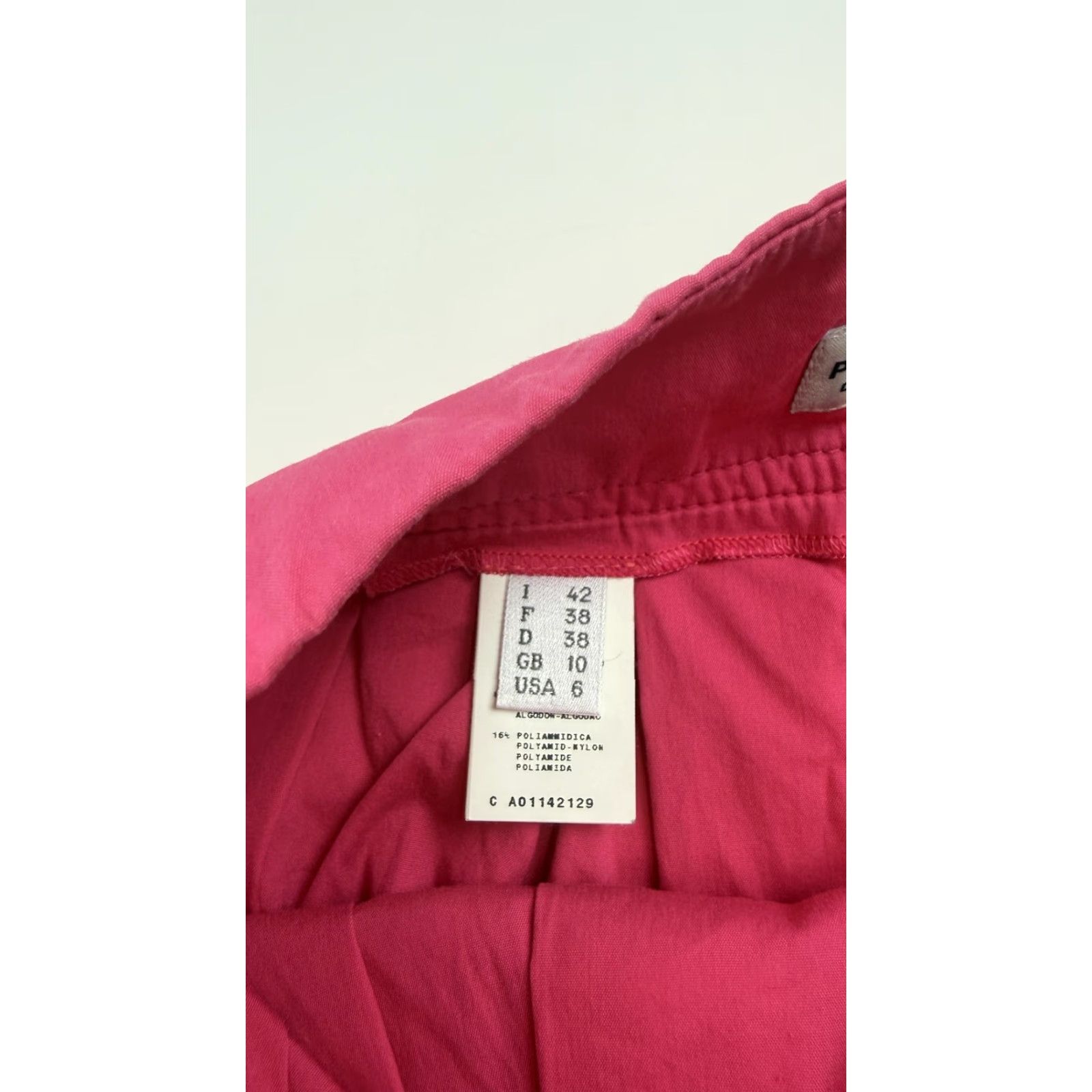 Alberta Ferretti Philosophy di Alberta Ferretti Skirt Womens 6 Pink Pleated A-Line Ribbon Trim Knee Length Size 28" / US 6 / IT 42 - 4 Thumbnail