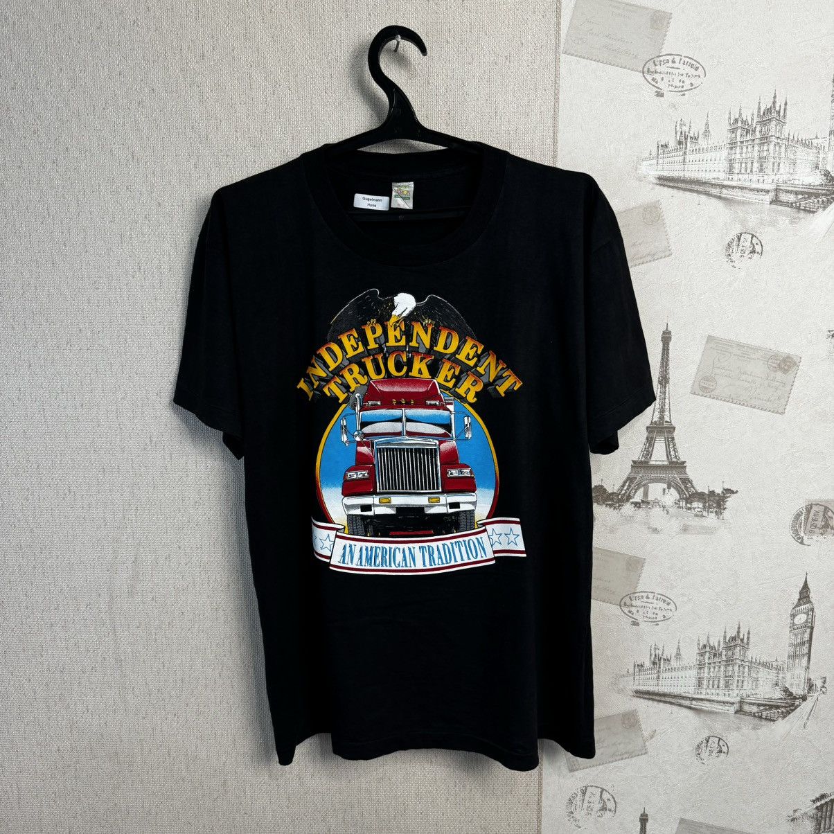 Harley Davidson × Vintage Vintage Independent Trucker T shirt Eagle USA 3D Emblem XL Size US XL / EU 56 / 4 - 5 Thumbnail