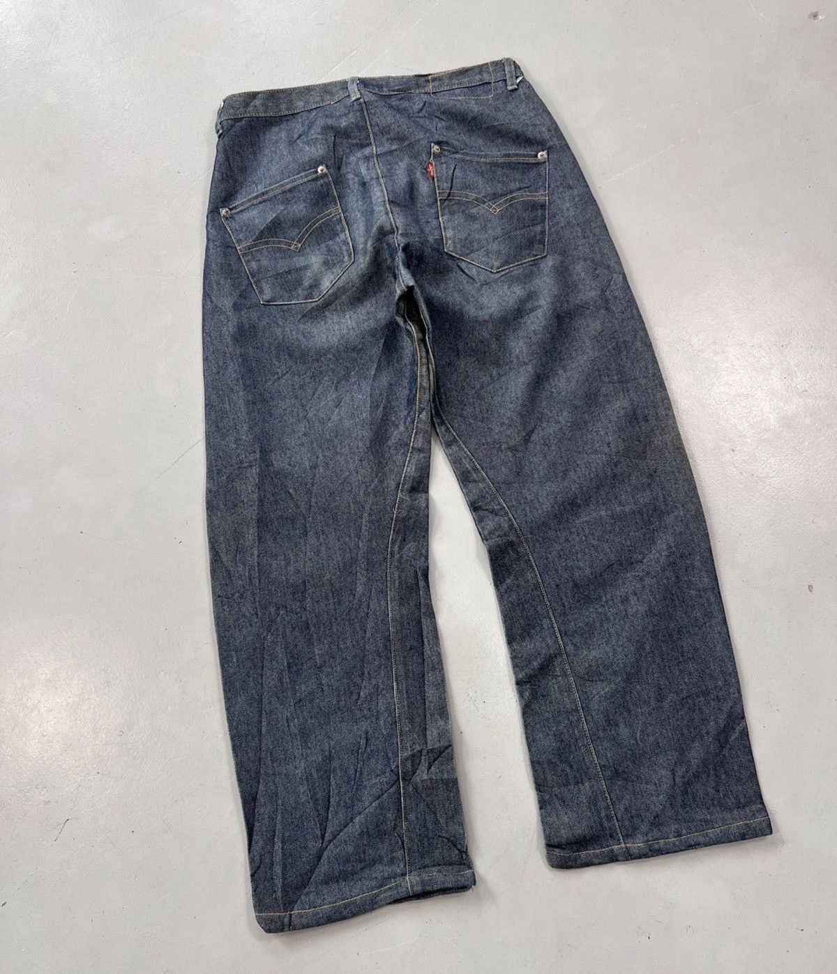Levi's Vintage Levi’s engineer jeans buckle belt denim Size US 31 - 2 Thumbnail