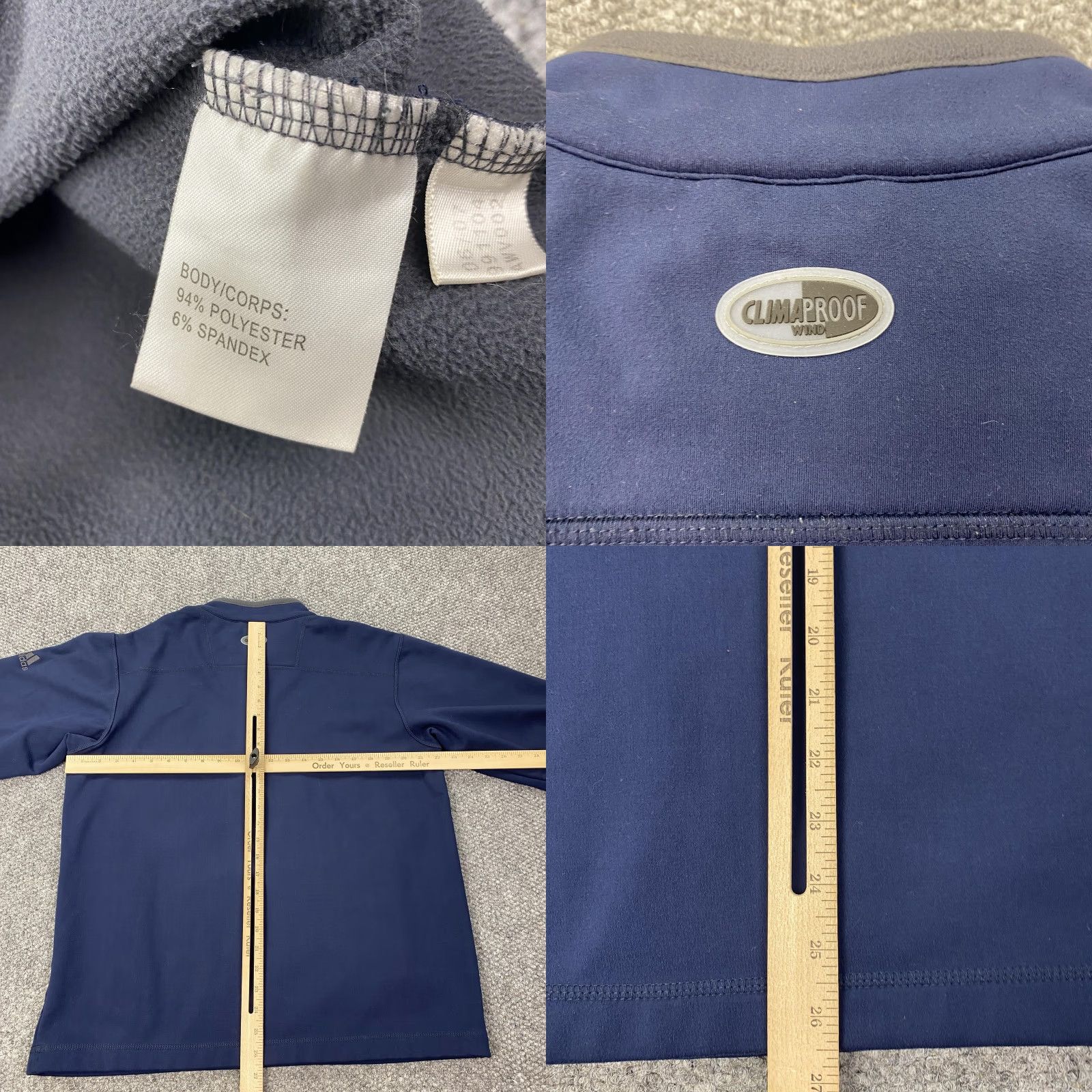 Adidas Adidas Climaproof Wind Pullover Mens M Navy 1/4 Zip Softshell Golf Windbreaker Jacket Size US M / EU 48-50 / 2 - 8 Thumbnail