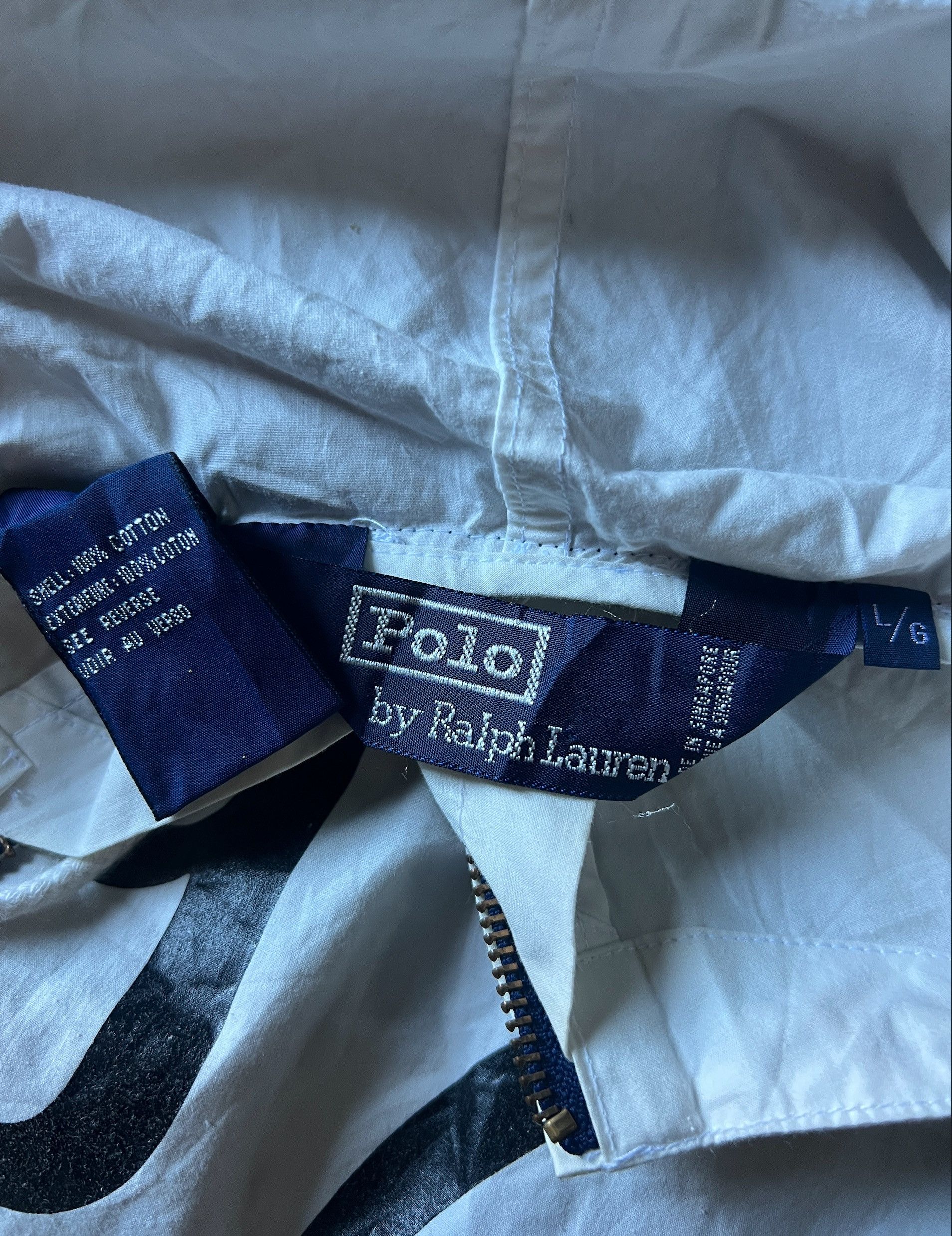 Polo Ralph Lauren 1992 OG Polo Ralph Lauren Stadium "Bib" Poplin Windbreaker Size US L / EU 52-54 / 3 - 6 Thumbnail