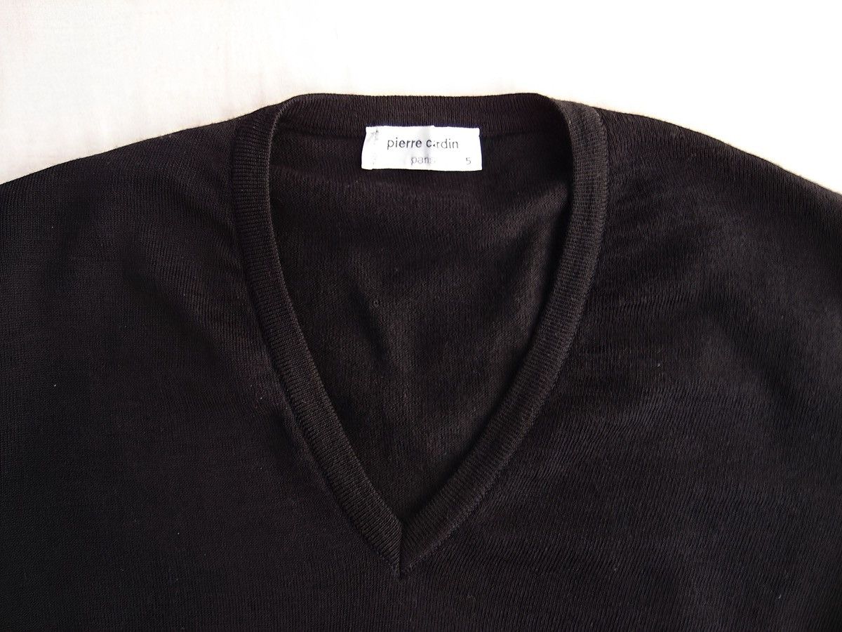 Pierre Cardin Pierre Cardin Paris Black V-Neck Wool Knit – Made in France Size US XL / EU 56 / 4 - 1 Thumbnail