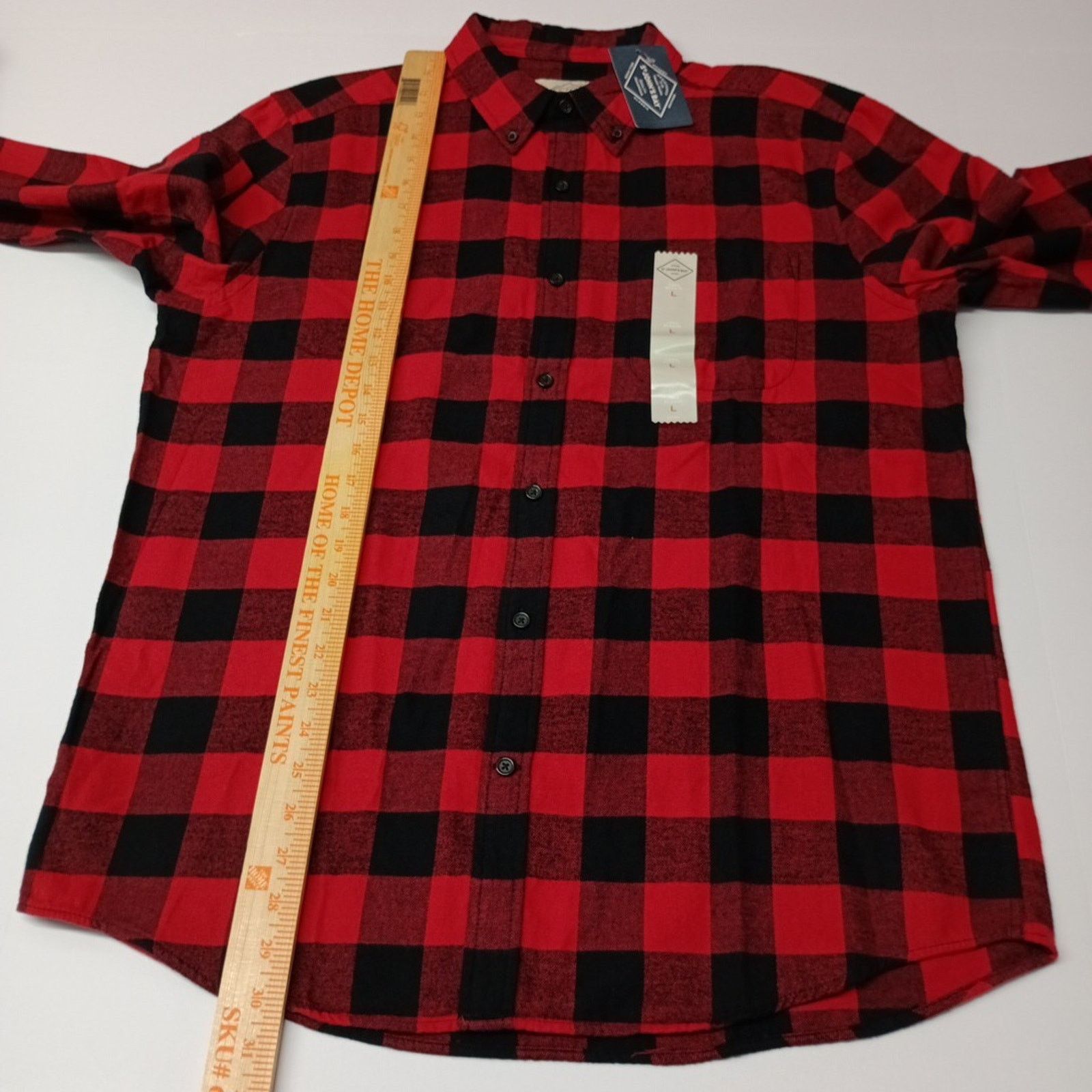 St. Johns Bay St John’s Bay Flannel Shirt Men Size L Red Buffalo Checkered Size US L / EU 52-54 / 3 - 6 Thumbnail