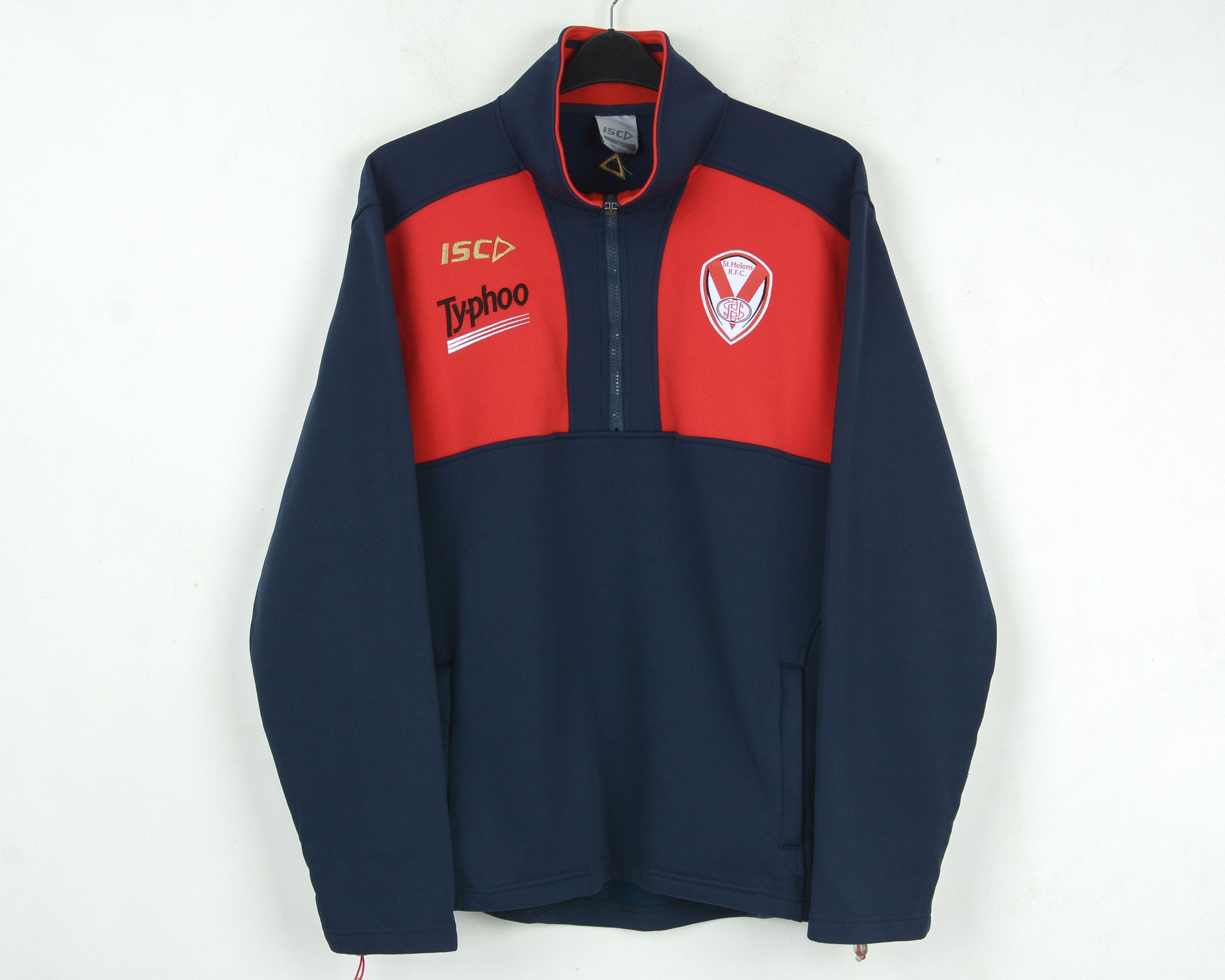 Vintage ISC St Helens Jumper Sweater Sweatshirt Zip Rugby League Size US XL / EU 56 / 4 - 1 Thumbnail