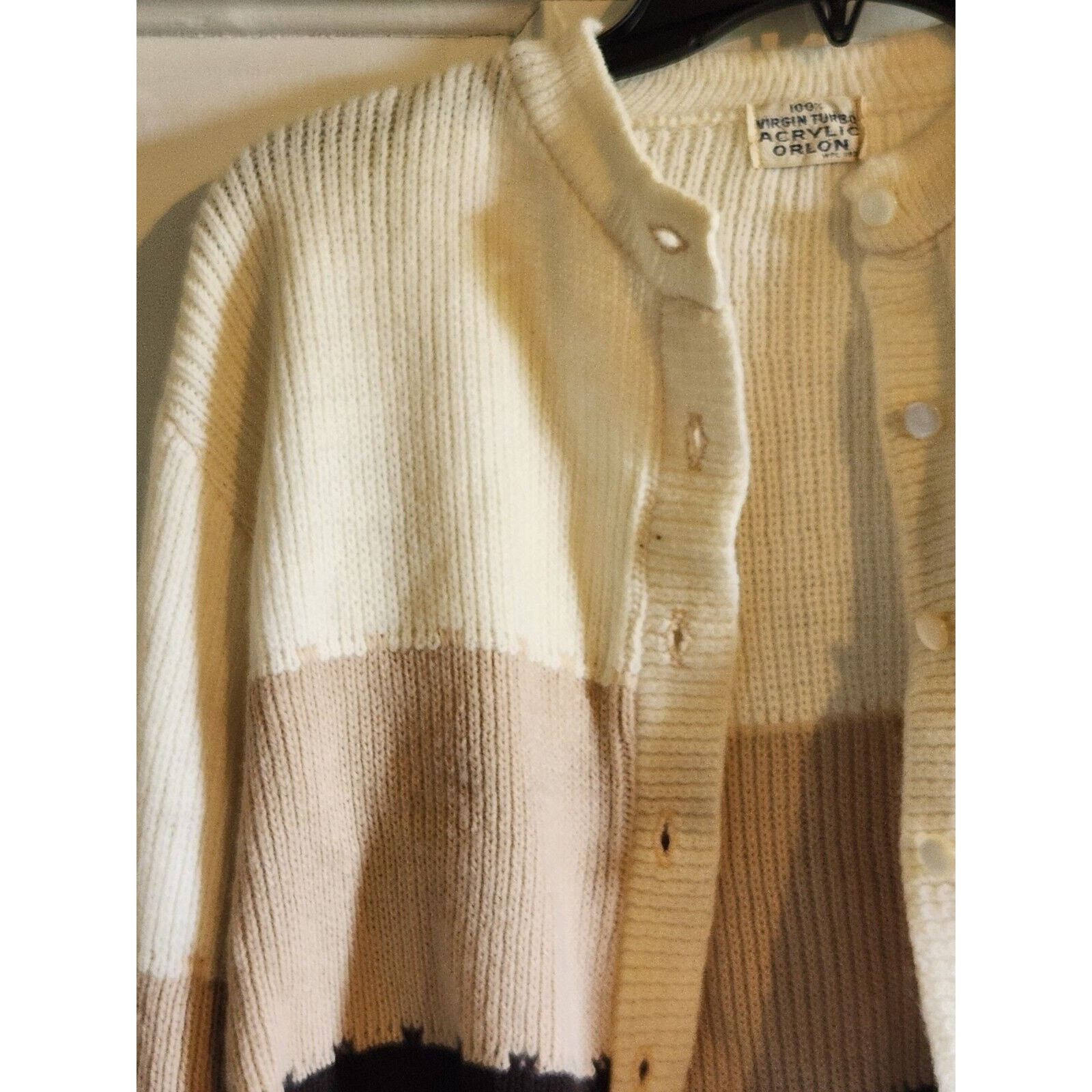 Other 1950 Virgin Turbo Orlon Acrylic Knit Cardigan Womens Medium? Size M / US 6-8 / IT 42-44 - 3 Thumbnail