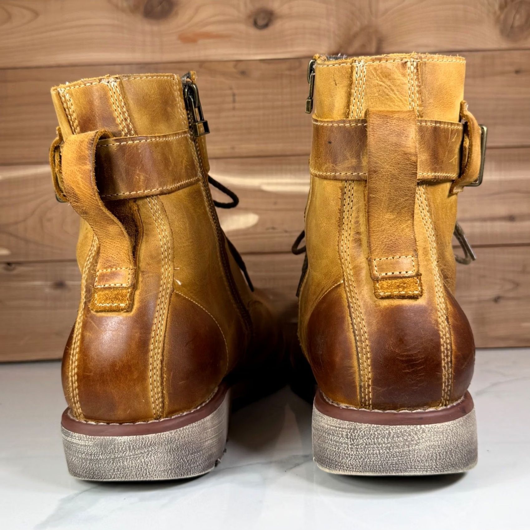 Timberland TIMBERLAND Earthkeepers Side Zip Boots Brown Leather 13 Mens Buckle Zipper Leather Upper Ankle Boot Size US 13 / EU 46 - 5 Thumbnail