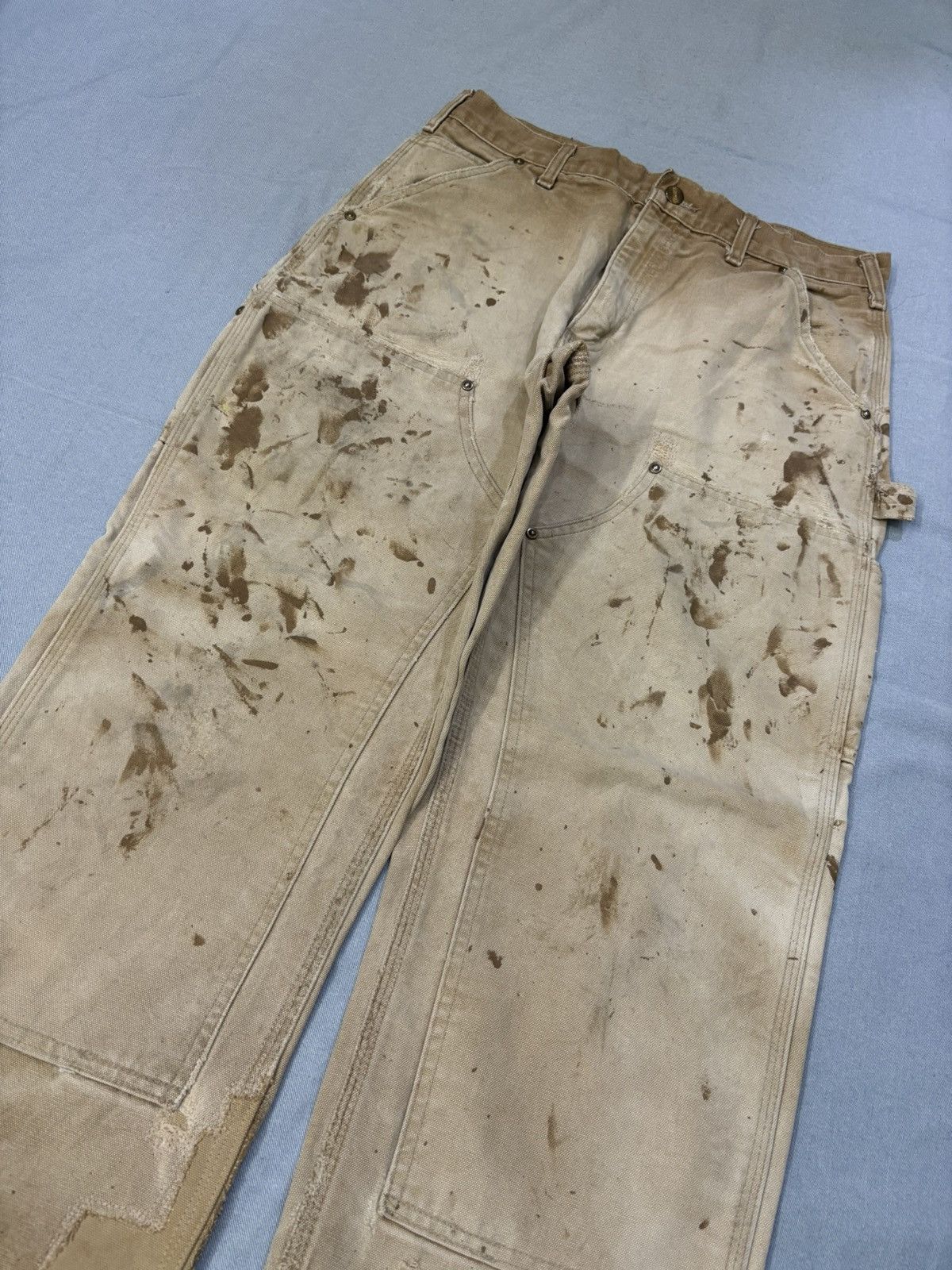 Carhartt Sunfade Carhartt B01 BRN Double knee denim Size US 32 / EU 48 - 3 Thumbnail