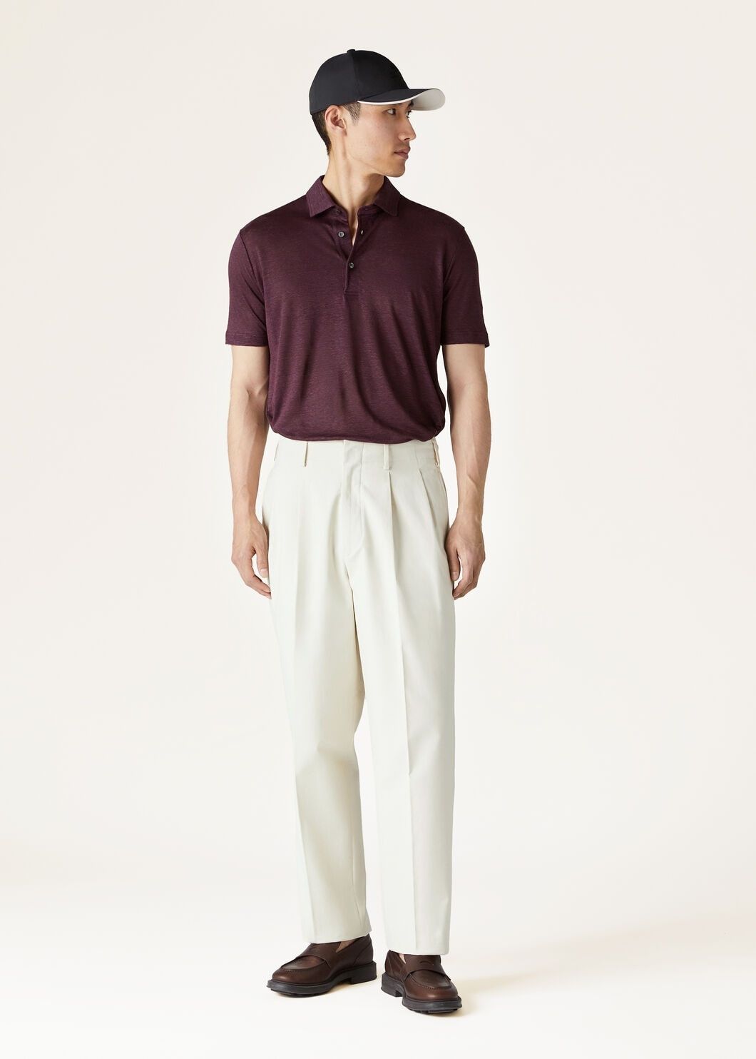 Loro Piana o1w1db10125 FAI1314 Polo Shirt in Burgundy Size US L / EU 52-54 / 3 - 4 Thumbnail