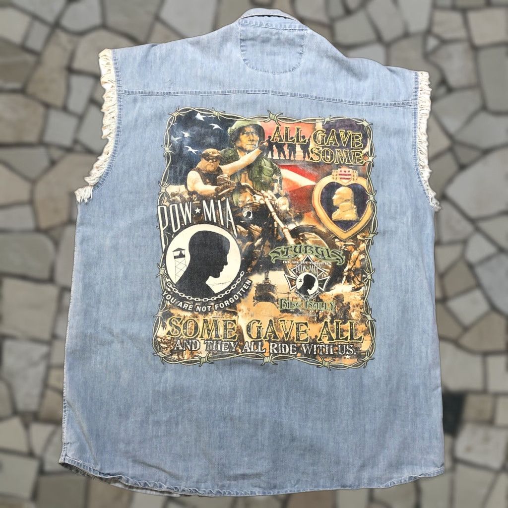 Denime VINTAGE 2009 Sturgis Shirt BIKER Button-Up Denim 4XL Black Hills Rally Biker Mens Size US XXL / EU 58 / 5 - 1 Thumbnail