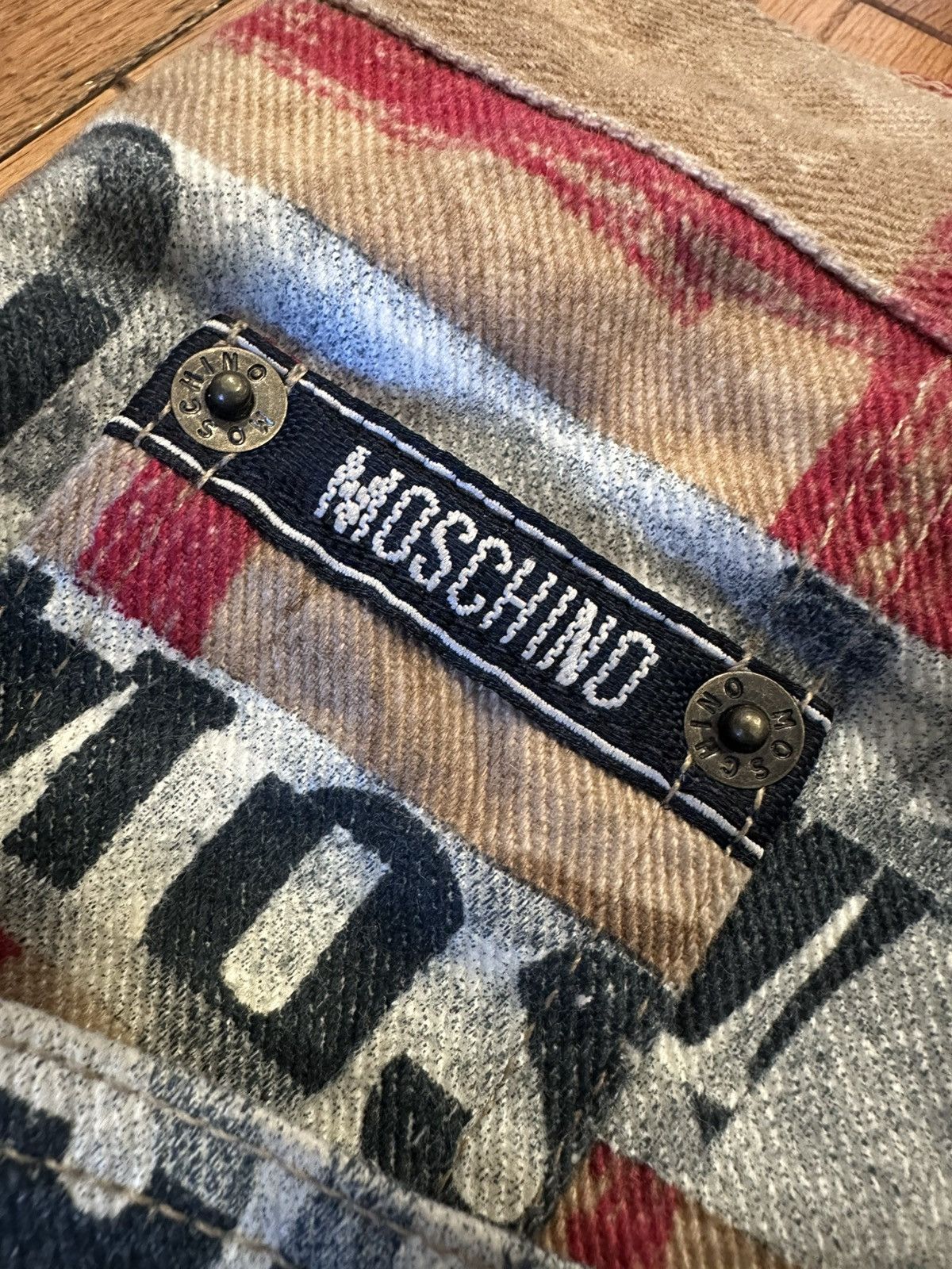 Moschino 1990s Vintage Moschino trompe l'oeil Jeans, Made in Italy Size 32" / US 10 / IT 46 - 6 Thumbnail