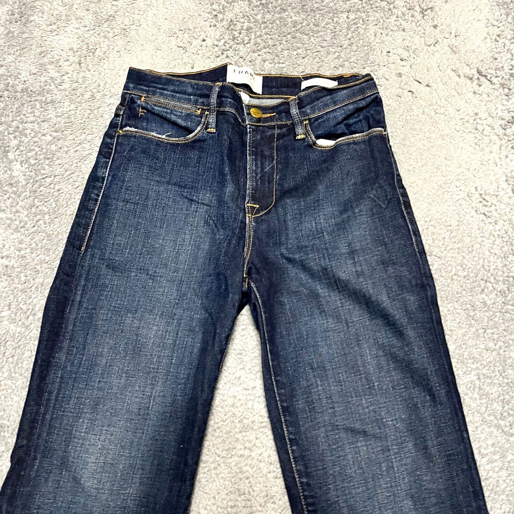 Frame FRAME Jeans Womens Le High Straight Blue Cropped Size 26 Size 26" / US 2 / IT 38 - 3 Thumbnail
