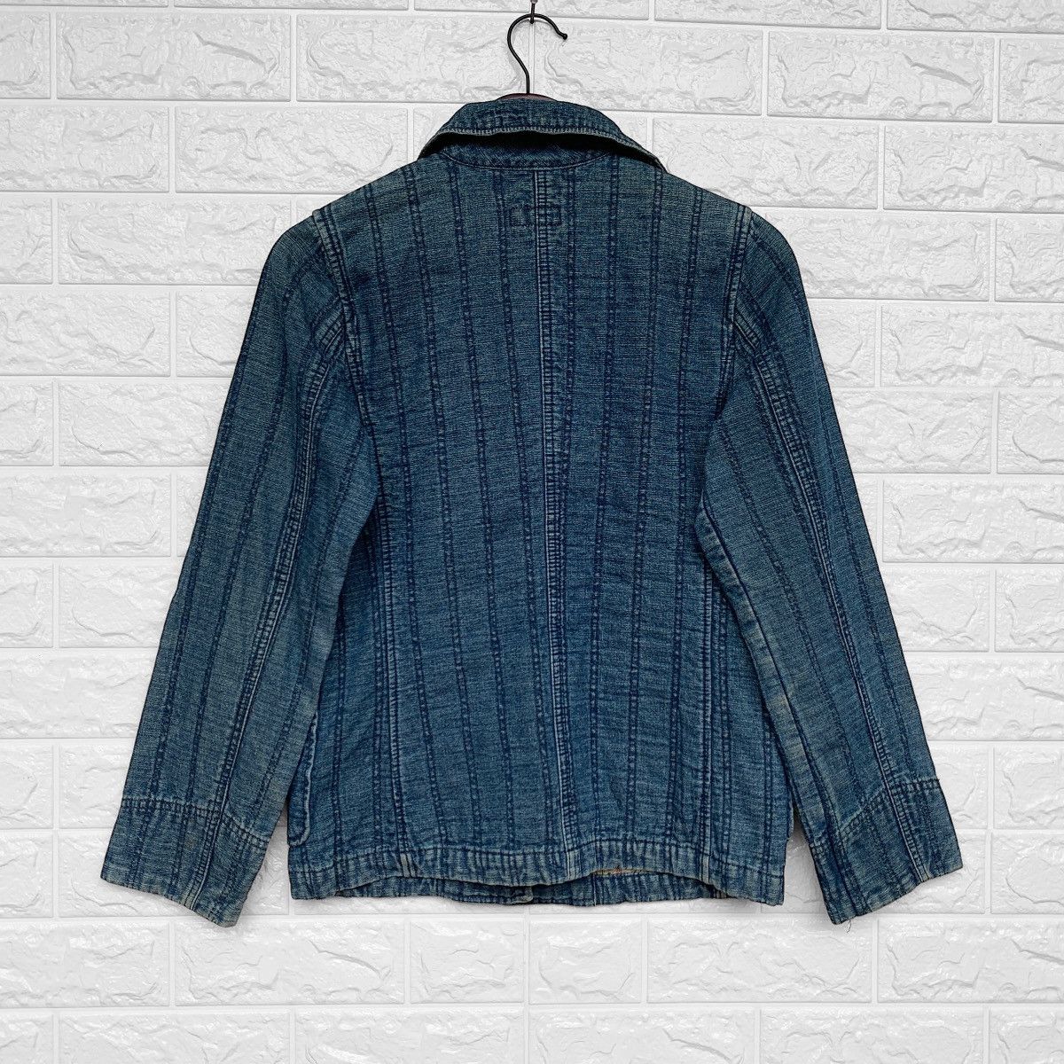Indigo × Japanese Brand Vert Dense Blue Denim Jacket Japanese Brand Size S / US 4 / IT 40 - 3 Thumbnail