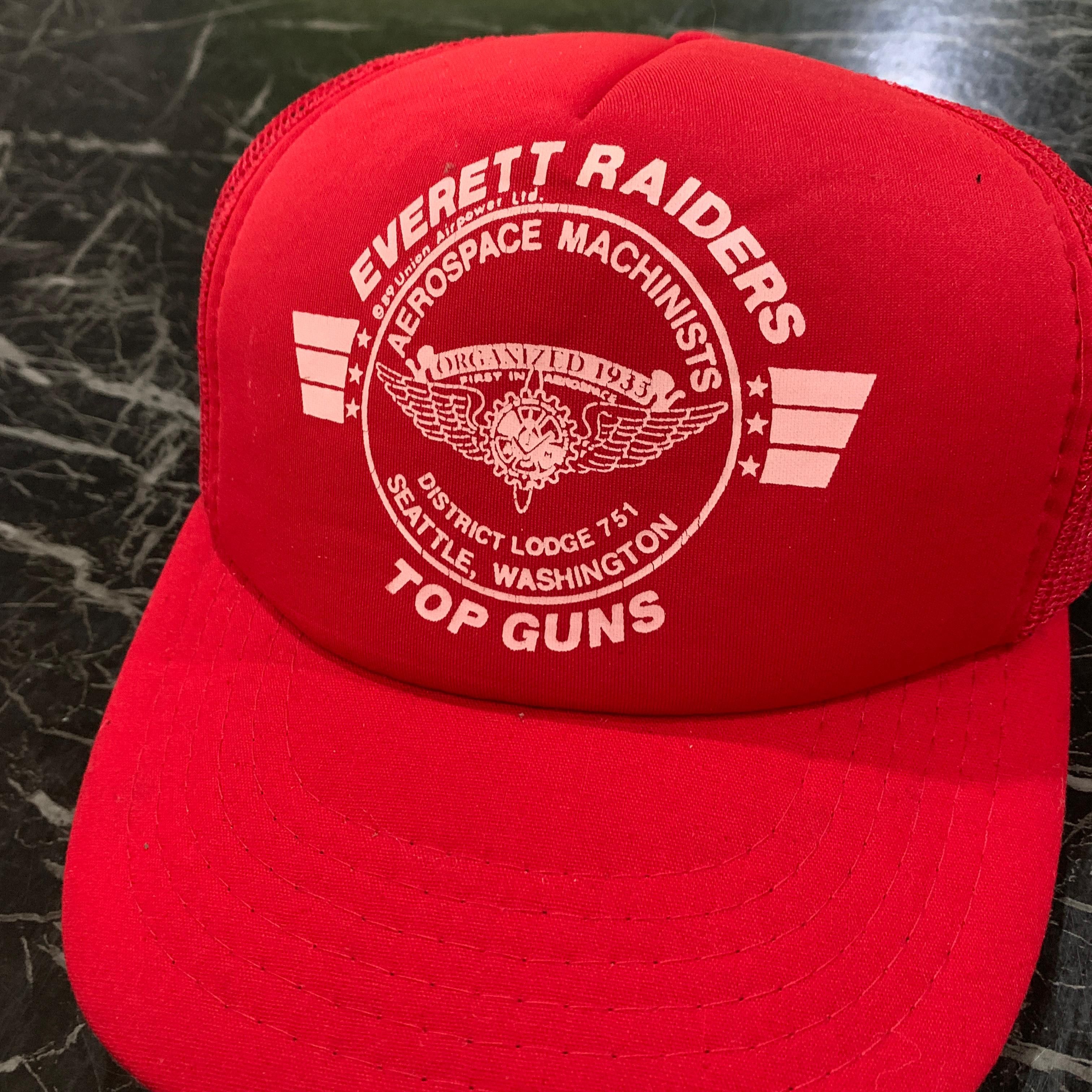 Vintage 💥Vintage Everett Raiders Top Guns Trucker Hat Size ONE SIZE - 2 Thumbnail