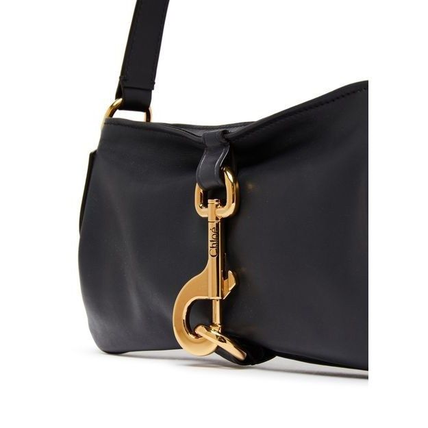 Chloe Kerala 25 Black Navy Shiny Leather Handbag New & Authe