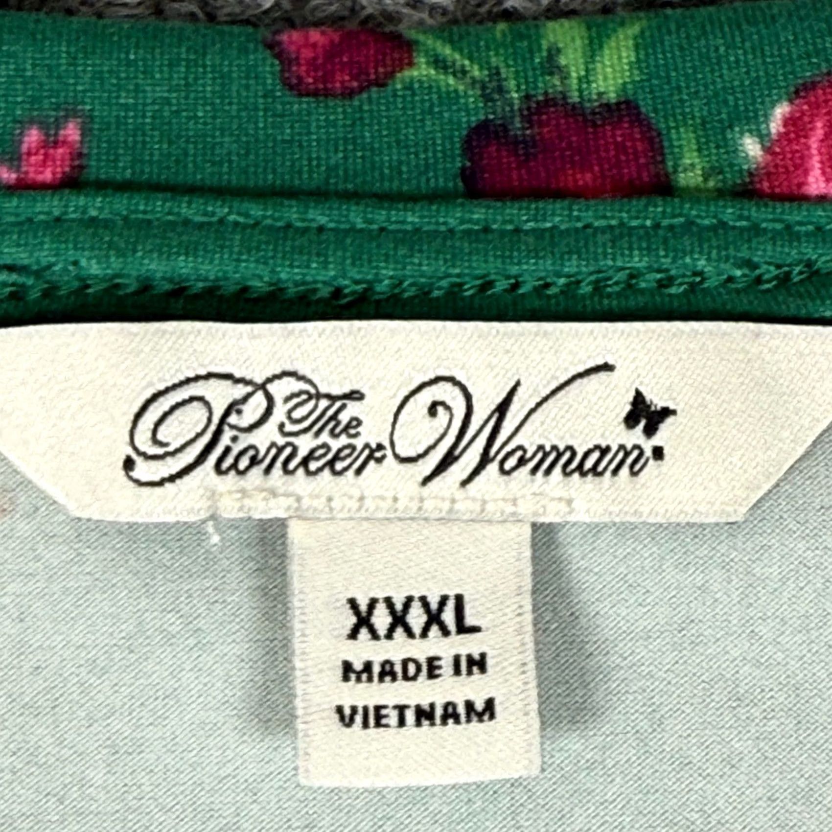 Vintage Pioneer Woman XXXL 3X Soft Floral V Neck 3/4 Sleeve Top Nature Garden Party Size XXL / US 16-18 / IT 52-54 - 4 Thumbnail