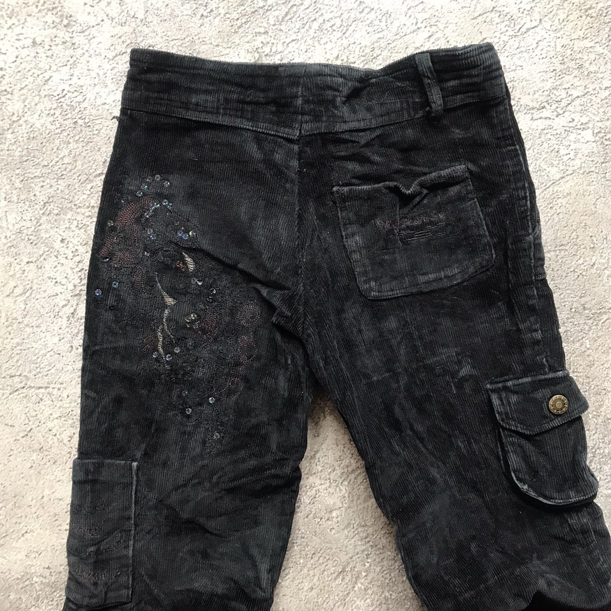 If Six Was Nine VINTAGE VELVET CARGO PANTS FLARED PARACHUTE SPRING JAPAN 90S Size 26" / US 2 / IT 38 - 8 Thumbnail