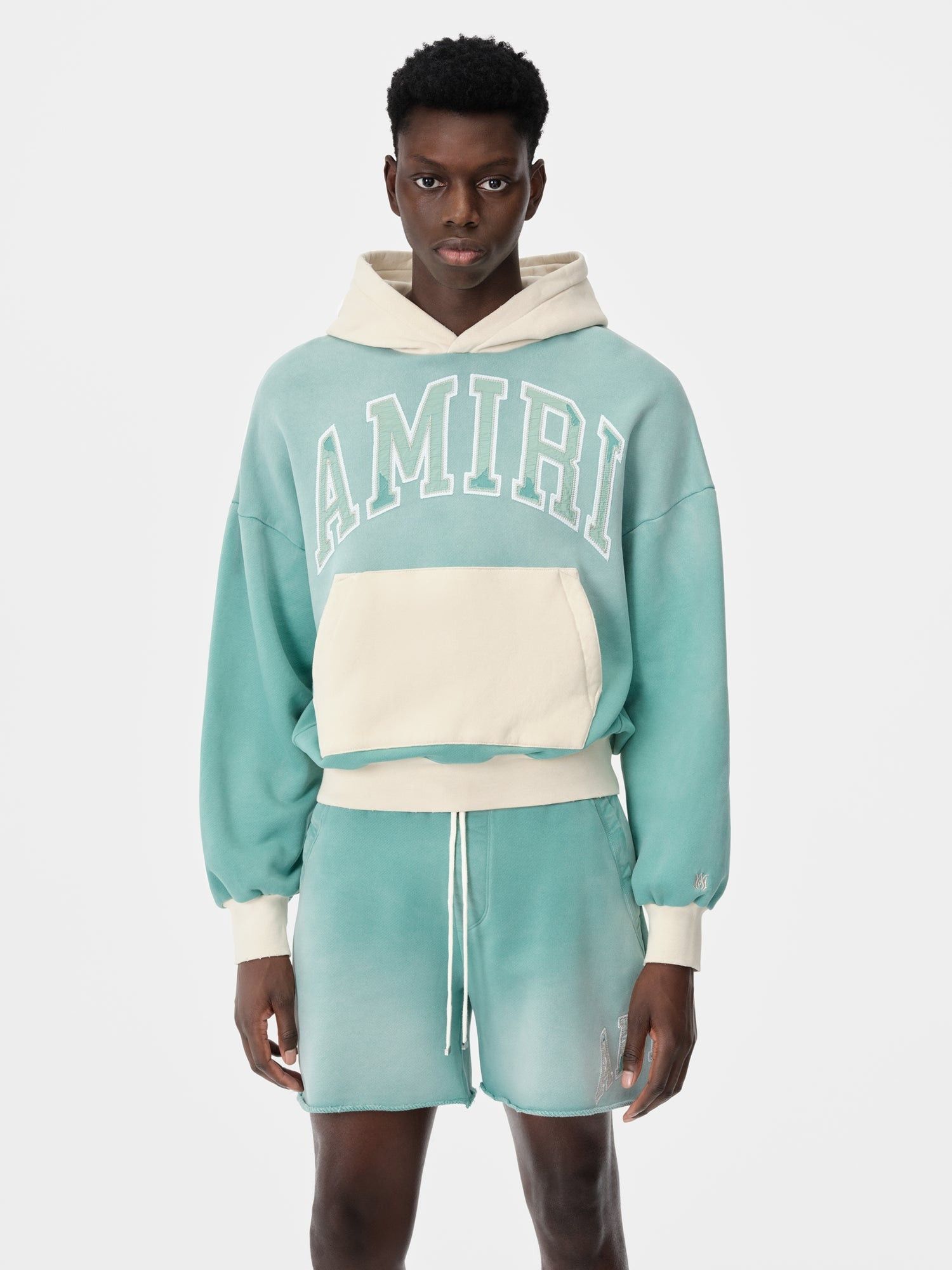 Amiri o1orln1025 Vintage Oversized Hoodie in Blue/White Size US XL / EU 56 / 4 - 3 Thumbnail