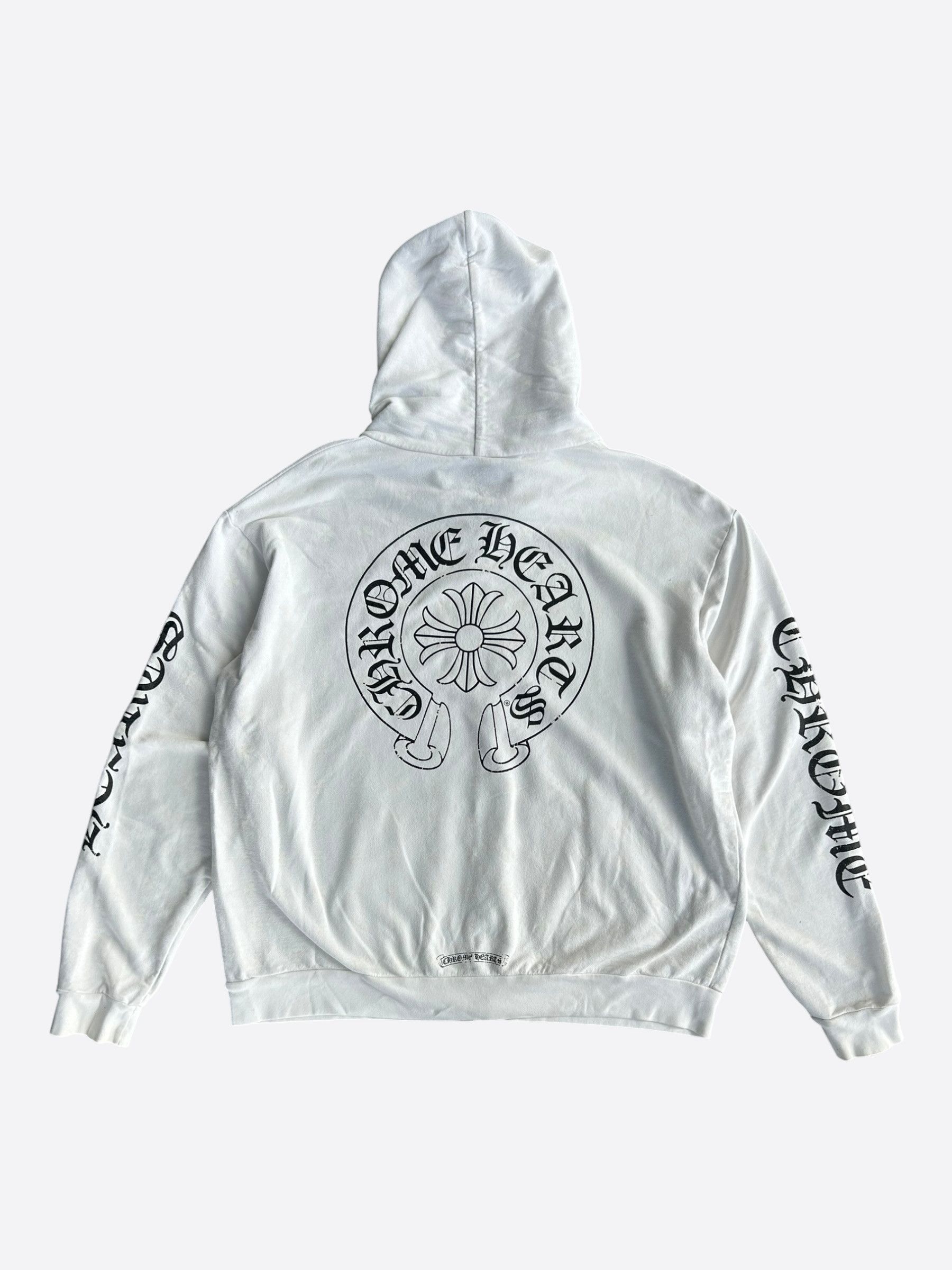Chrome Hearts White & Black Cross Jacquard Horseshoe Logo Zip Up Hoodie Size US L / EU 52-54 / 3 - 2 Thumbnail