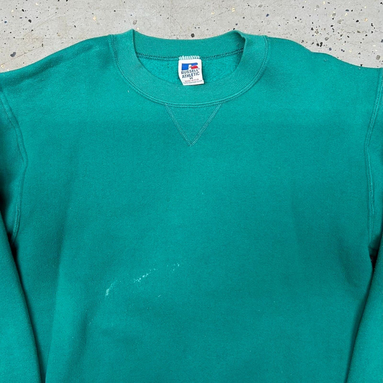 Russell Athletic VTG Teal green Russell Athletic crewneck sweatshirt Size M / US 6-8 / IT 42-44 - 2 Thumbnail