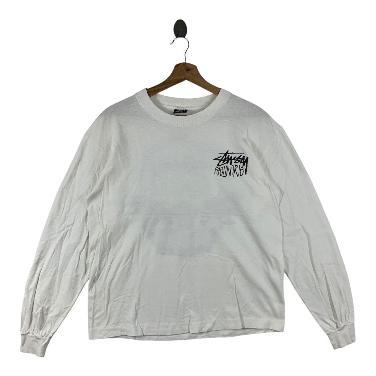 Stussy Vintage 90s STUSSY feelin irie big back hit long sleeve tee Size US M / EU 48-50 / 2 - 2 Thumbnail