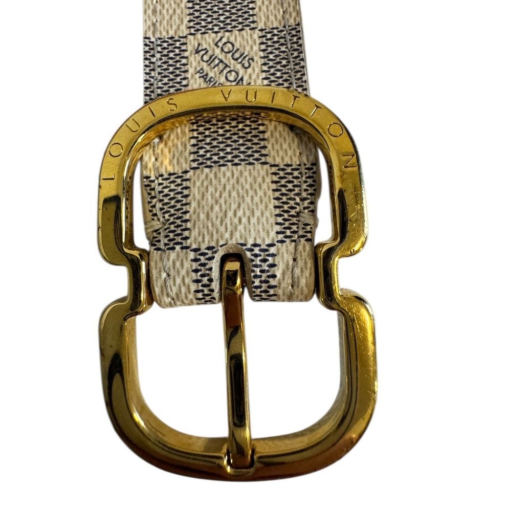Louis Vuitton Damier Azur Mini Belt Gold Hardware S/M 30-32 display picture 2