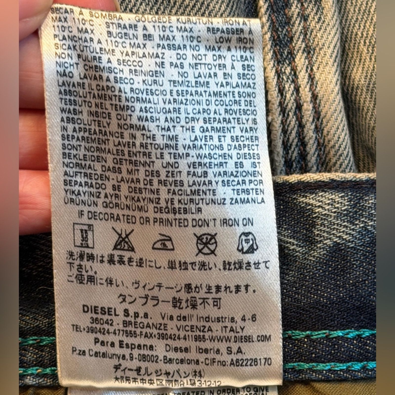 Diesel Thanaz Distressed Jeans size 30 Slim 813z Acid Wash Patched Size US 30 / EU 46 - 14 Thumbnail
