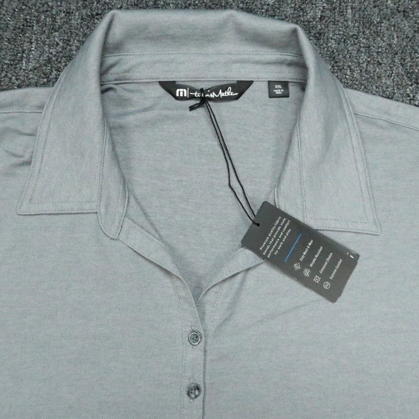 TravisMathew Travis Mathew Polo Shirt Women 2XL Gray Sunsetters Short Sleeve Golf Pique Moistu re Wicking Athletic Casual Travel Workwear Size XXL / US 16-18 / IT 52-54 - 2 Thumbnail