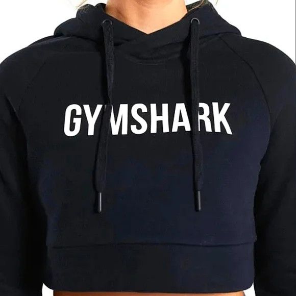 Gymshark Logo Cropped Crest Hoodie Active Athletic Comfy Workout Size S / US 4 / IT 40 - 3 Thumbnail