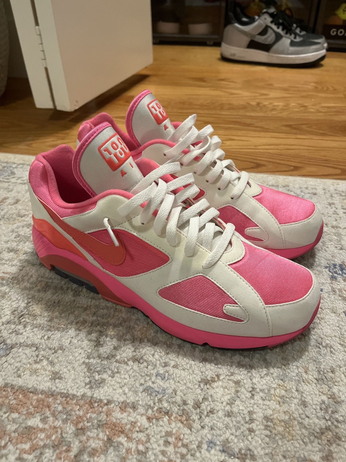 image of Comme Des Garcons x Nike Cdg Air Max 180 Shoes in White, Men's (Size 11)