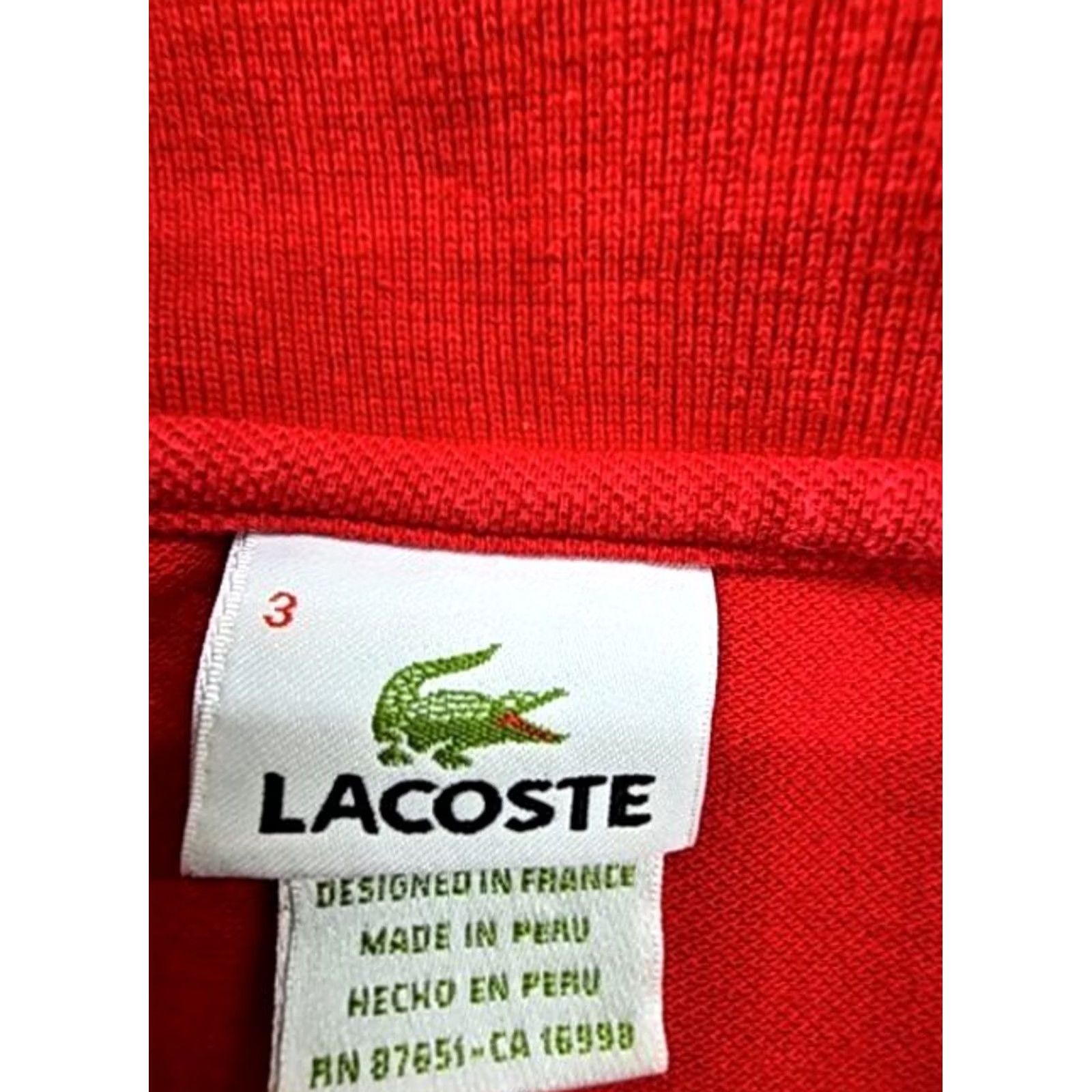 Lacoste Lacoste Red Cotton Short Sleeve Polo Shirt Regular Mens Shirt M Size US M / EU 48-50 / 2 - 4 Thumbnail
