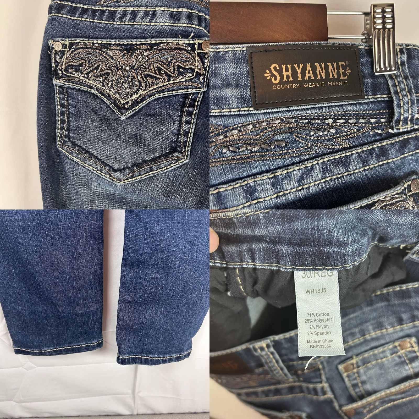 Vintage VINTAGE Shyanne Western Embroidery Jeans Womens 30 Regular 29 Inseam Blue Skinny Cowboy Southwestern Womens Size 30" / US 8 / IT 44 - 9 Thumbnail