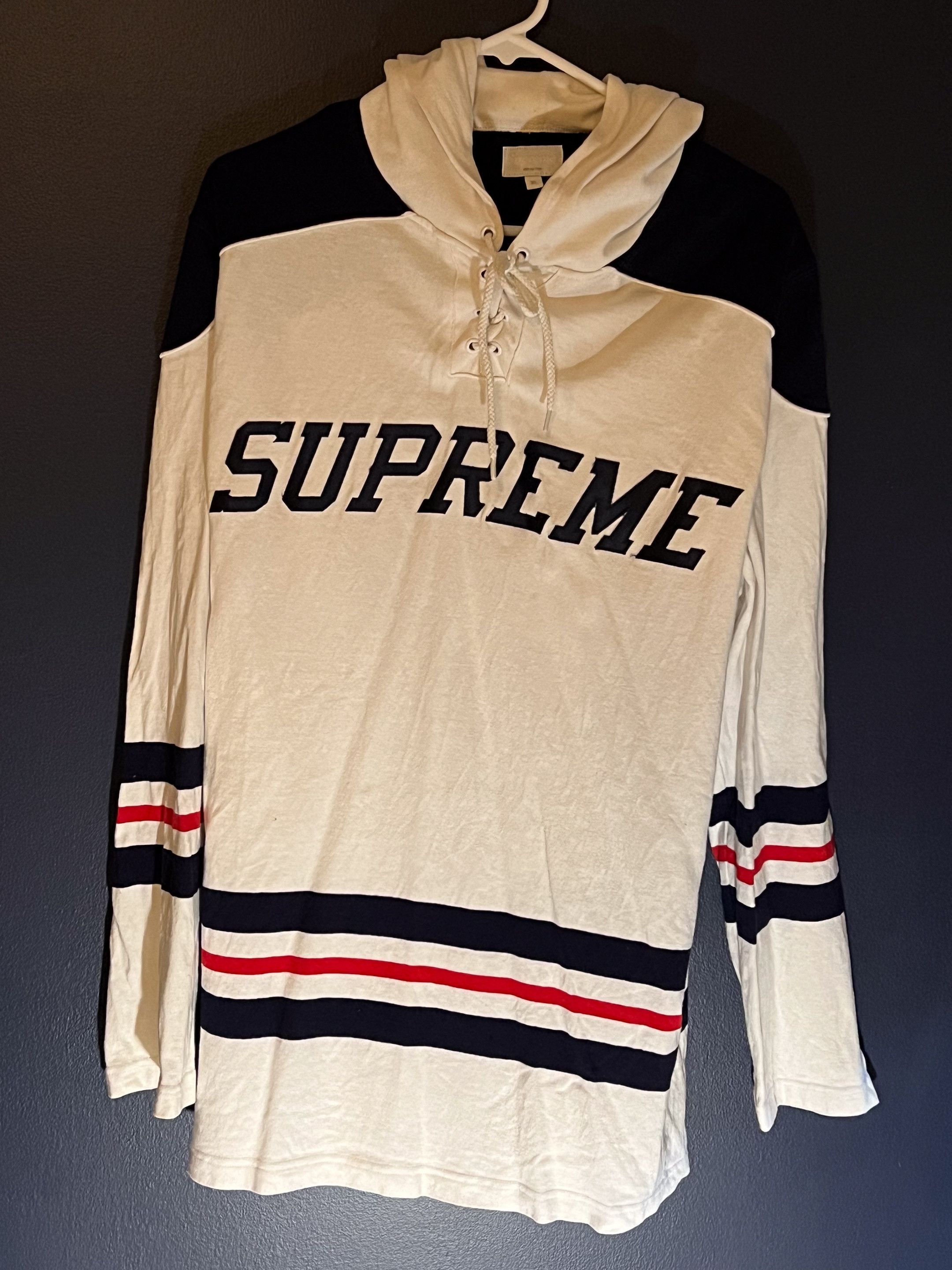 image of Supreme Hockey Jersey in White, Men's (Size XL)