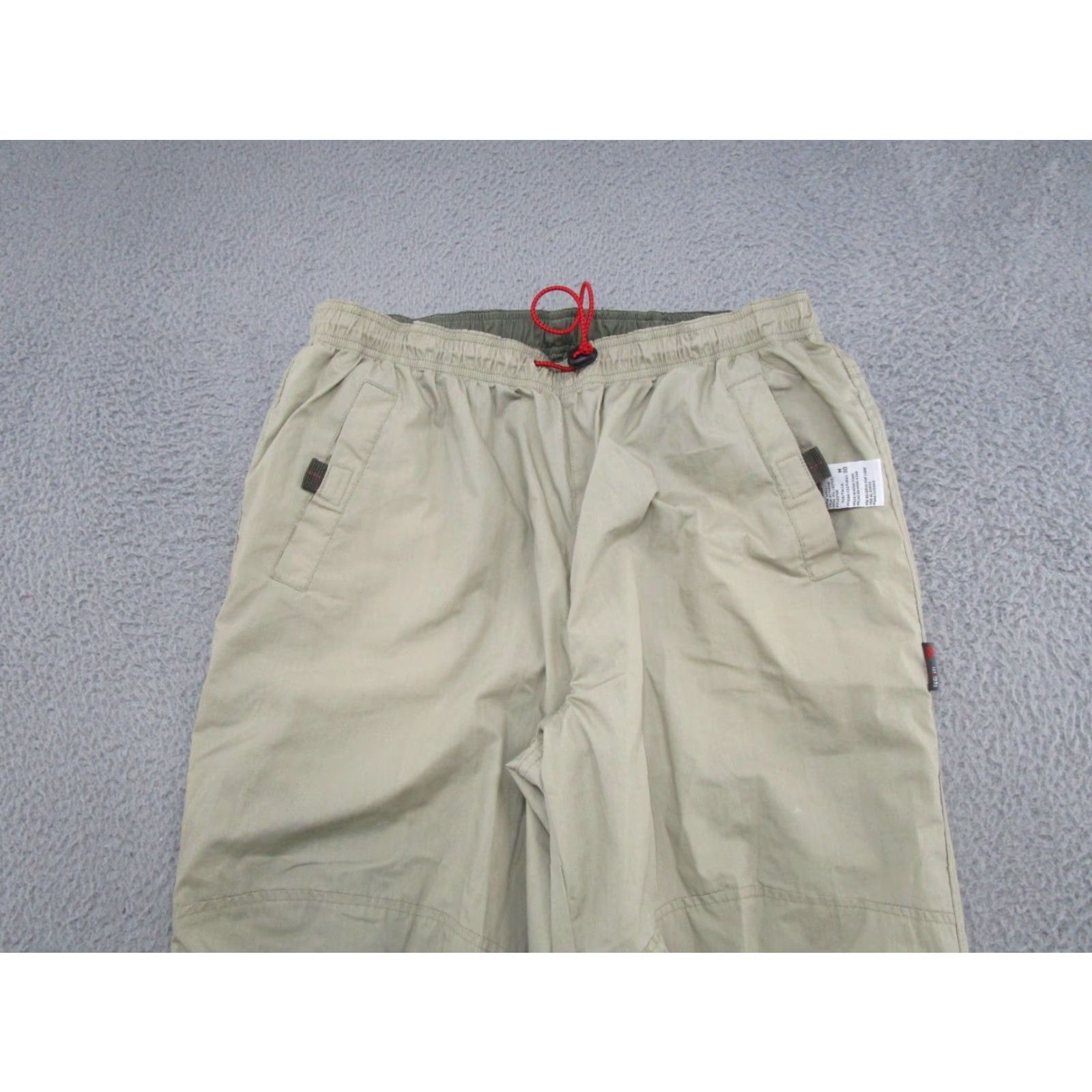 Vintage OTB Pants Mens Size M Beige Pull On Elastic Waist 29in Inseam Reversible Green Cargo Skirt? Size US 31 - 3 Thumbnail