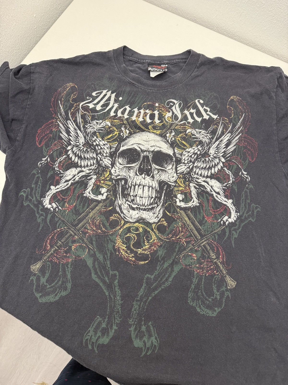 Affliction Vintage 2000s Miami Ink Affliction Style Y2K Skull Fits XL Size US XL / EU 56 / 4 - 3 Thumbnail