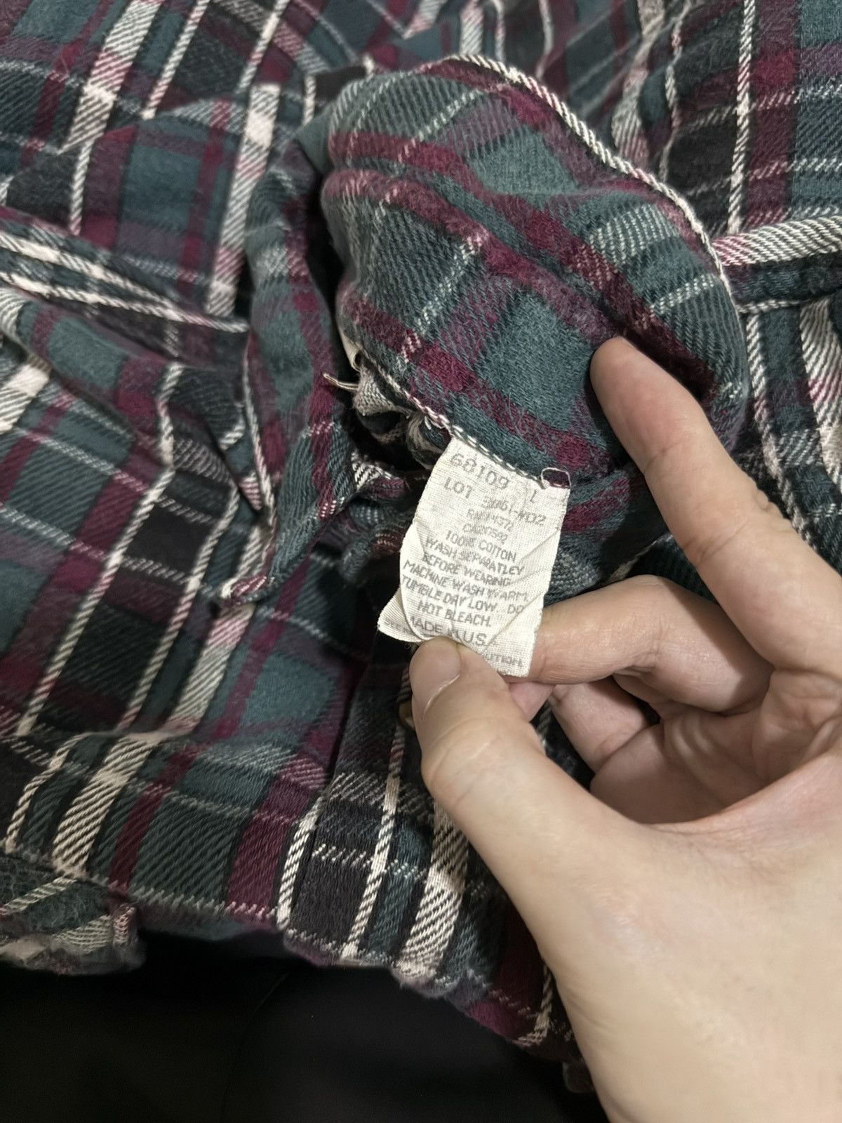 FiveBrother × Vintage Vintage 90s Five Brother Flannel Shirt 3061-WD2 Size US L / EU 52-54 / 3 - 4 Thumbnail