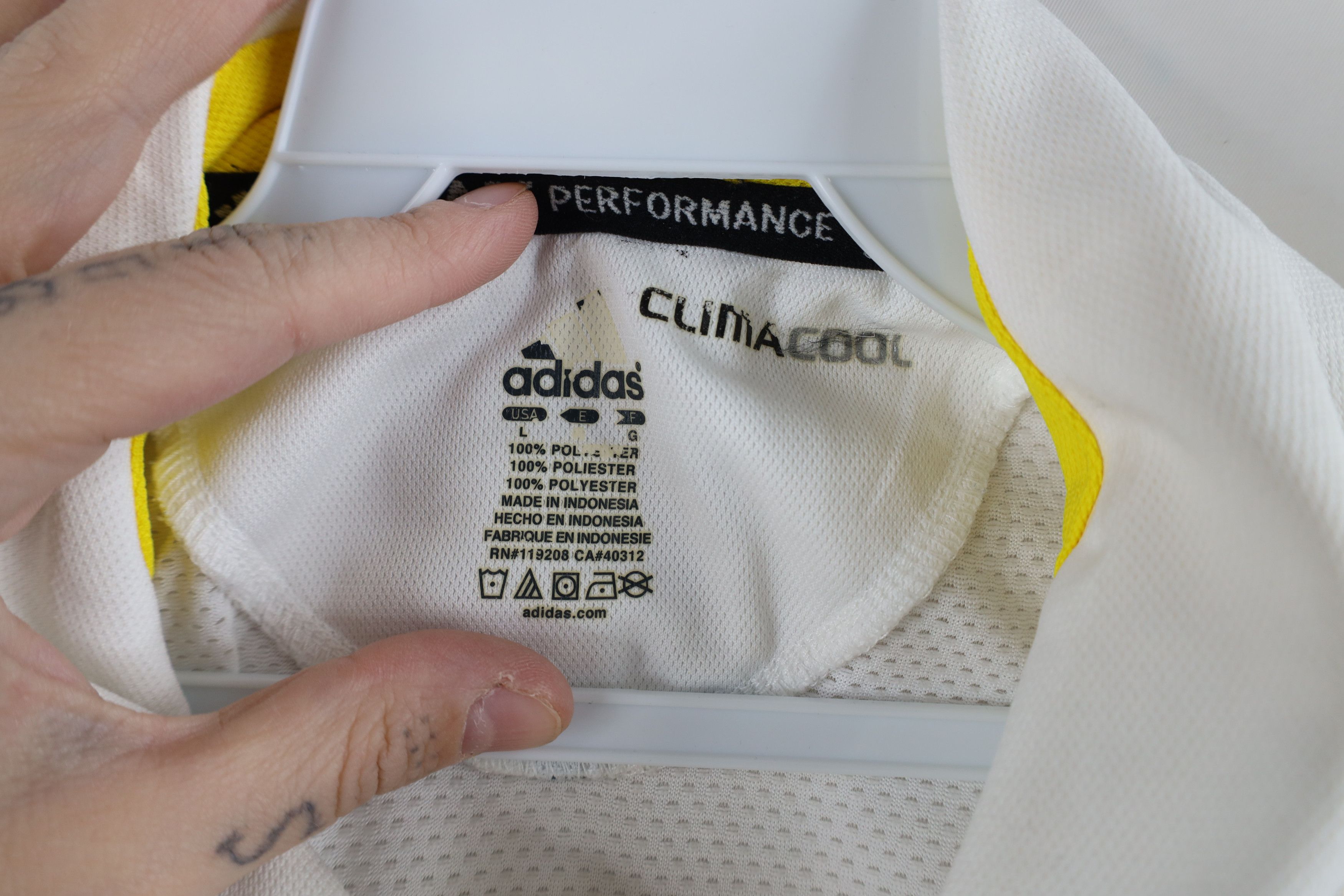 Adidas × Vintage Adidas University of Michigan Football Polo Shirt White Size US L / EU 52-54 / 3 - 9 Thumbnail