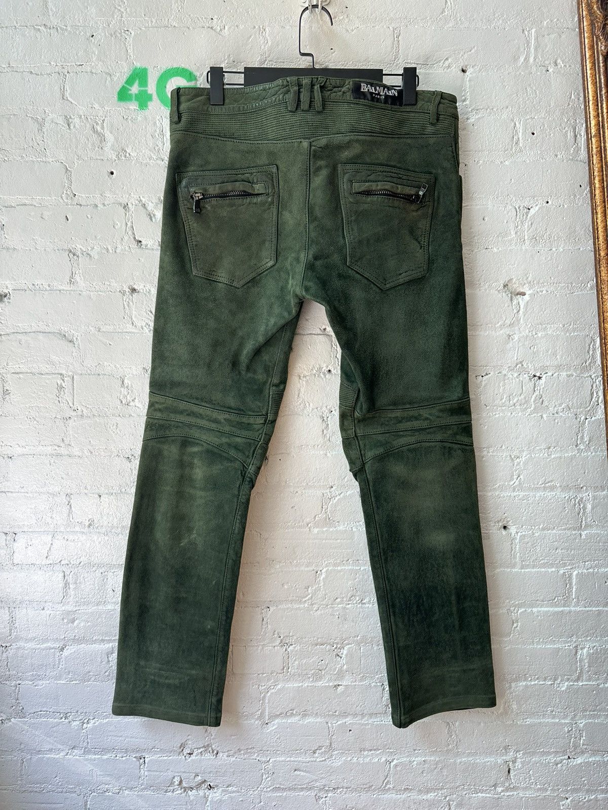 Balmain BALMAIN LEATHER SLIM BIKER PANTS SZ M-L Size US 31 - 4 Thumbnail