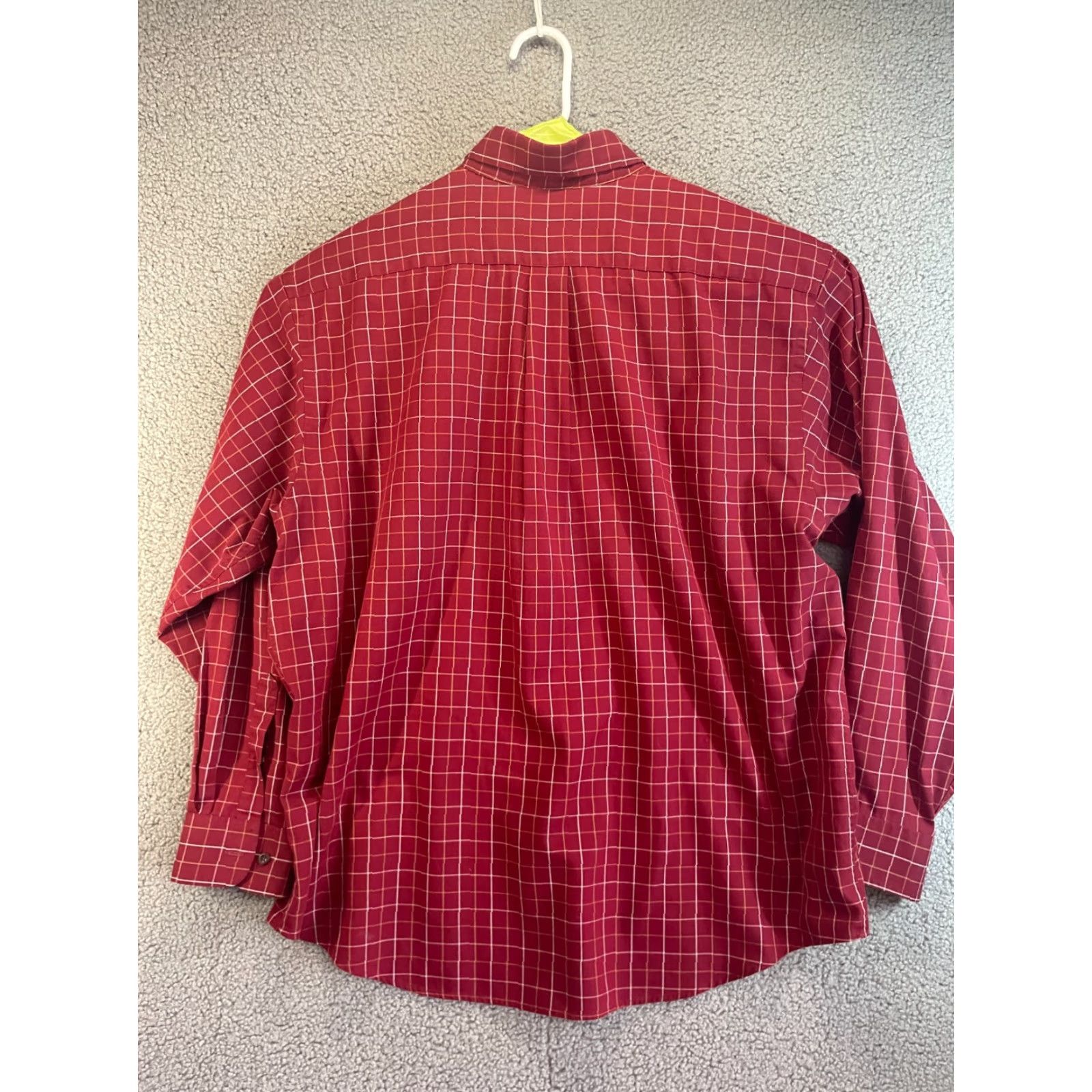 Roundtree & Yorke Roundtree & Yorke Button-Down Shirt Mens XL Red Plaid Long Sleeve Size US XL / EU 56 / 4 - 5 Thumbnail