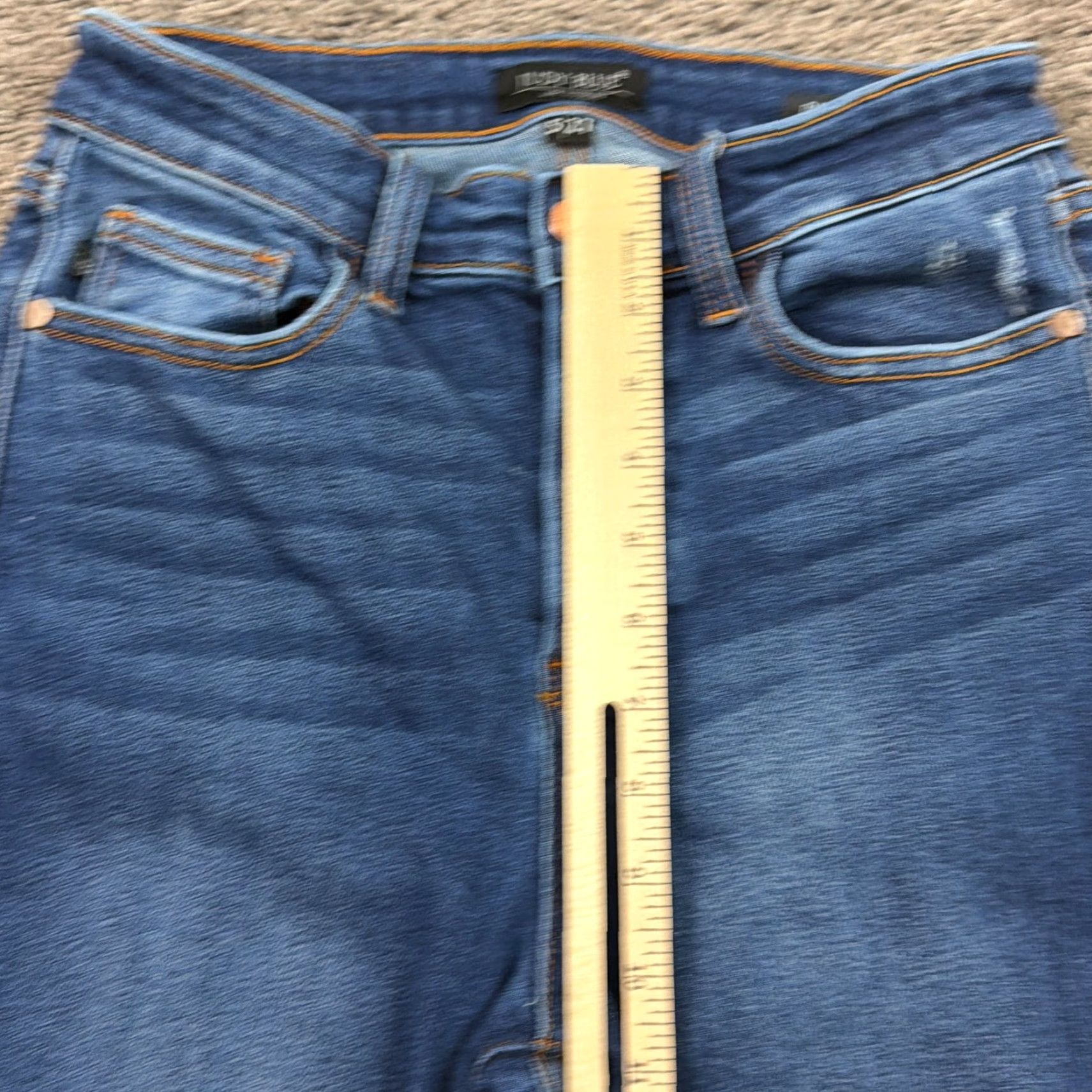 Vintage Judy Blue Jeans Womens 5 Straight Leg High Rise Denim Stretch 24x31 Blue Jeans | 24x31 | Regular Rise | Stretch | Dark Wash | Size 5 Size 27" / US 4 / IT 40 - 4 Thumbnail